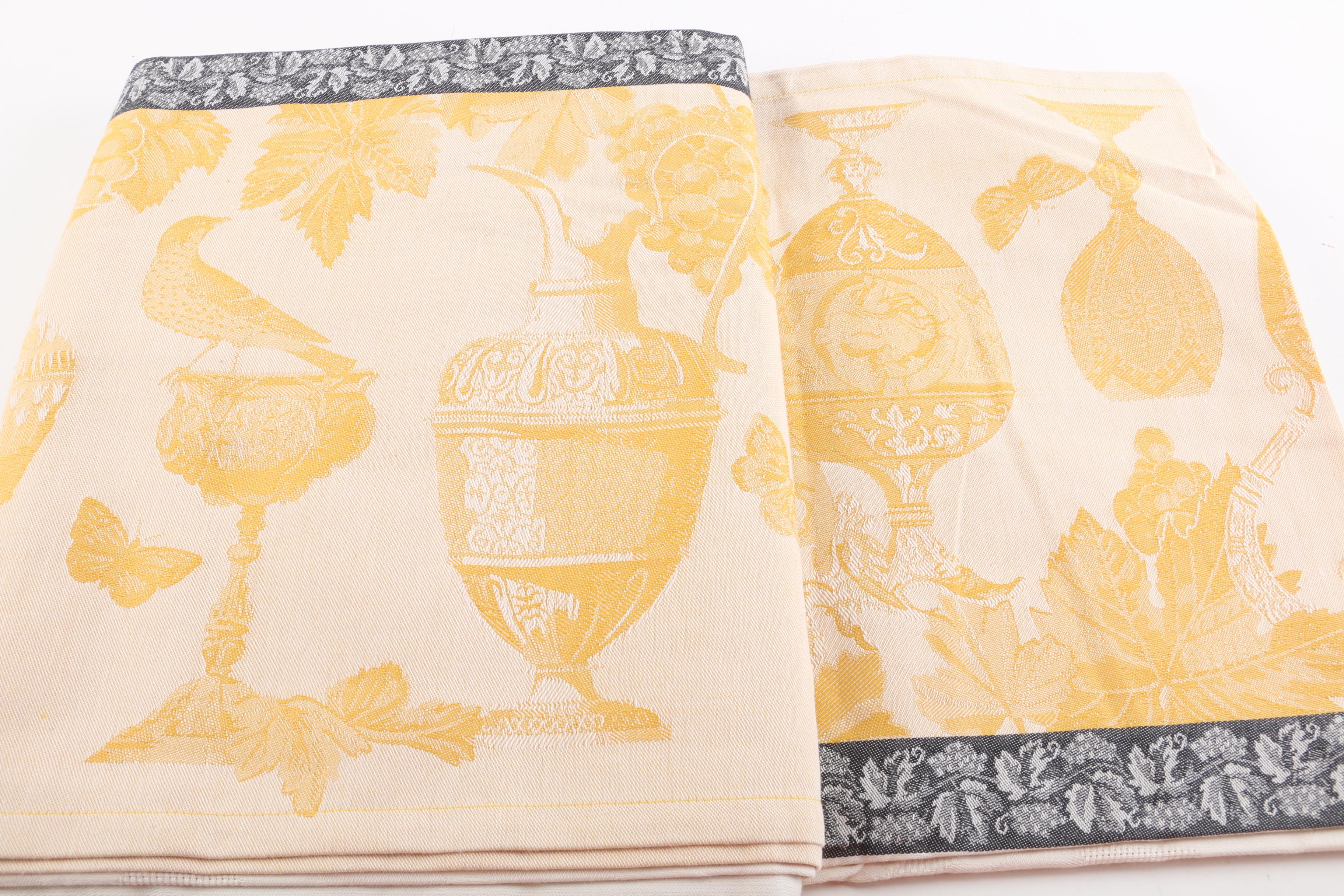 Le Jacquard Français "Primrose Bordier" Tablecloth and Napkins