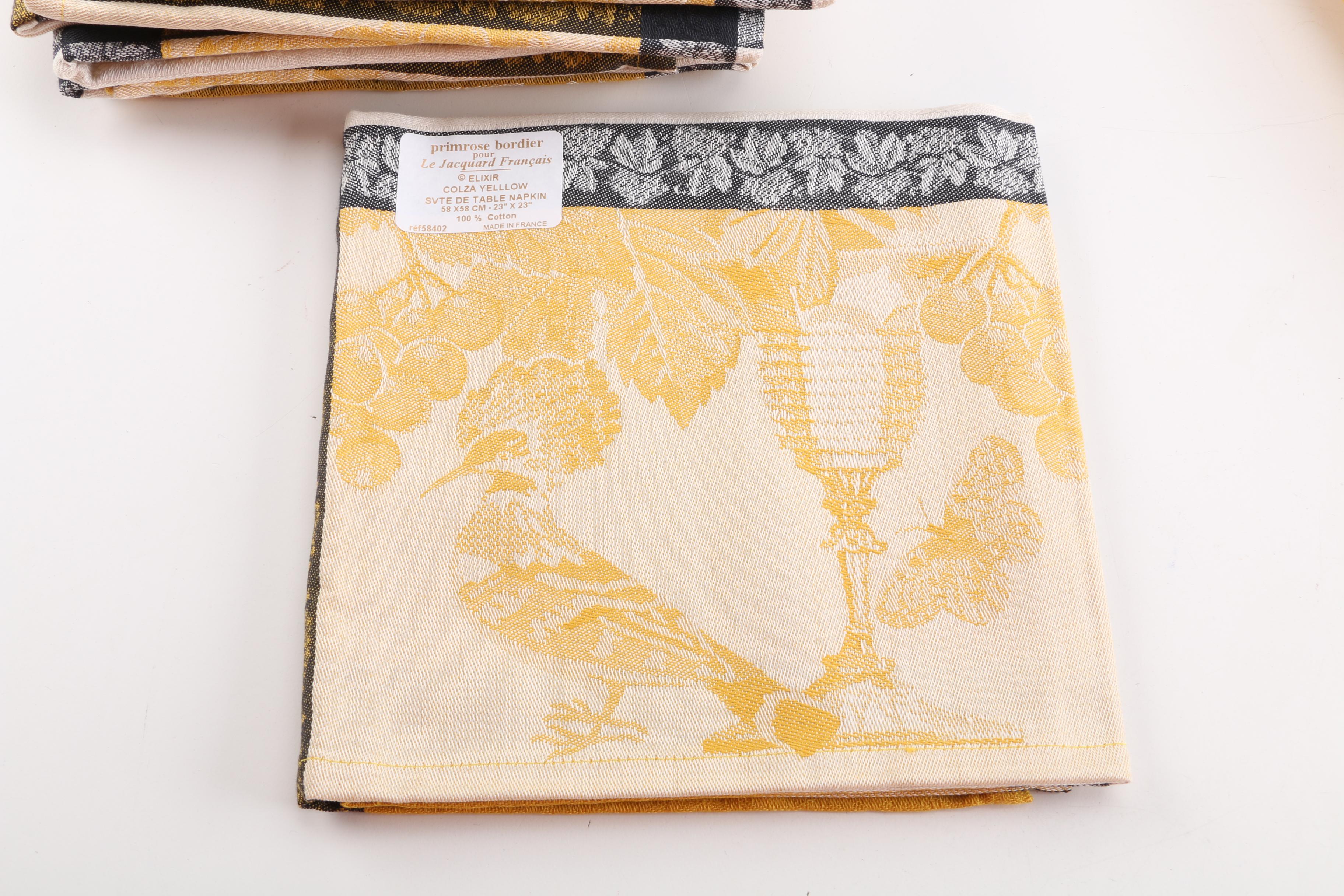 Le Jacquard Français "Primrose Bordier" Tablecloth and Napkins