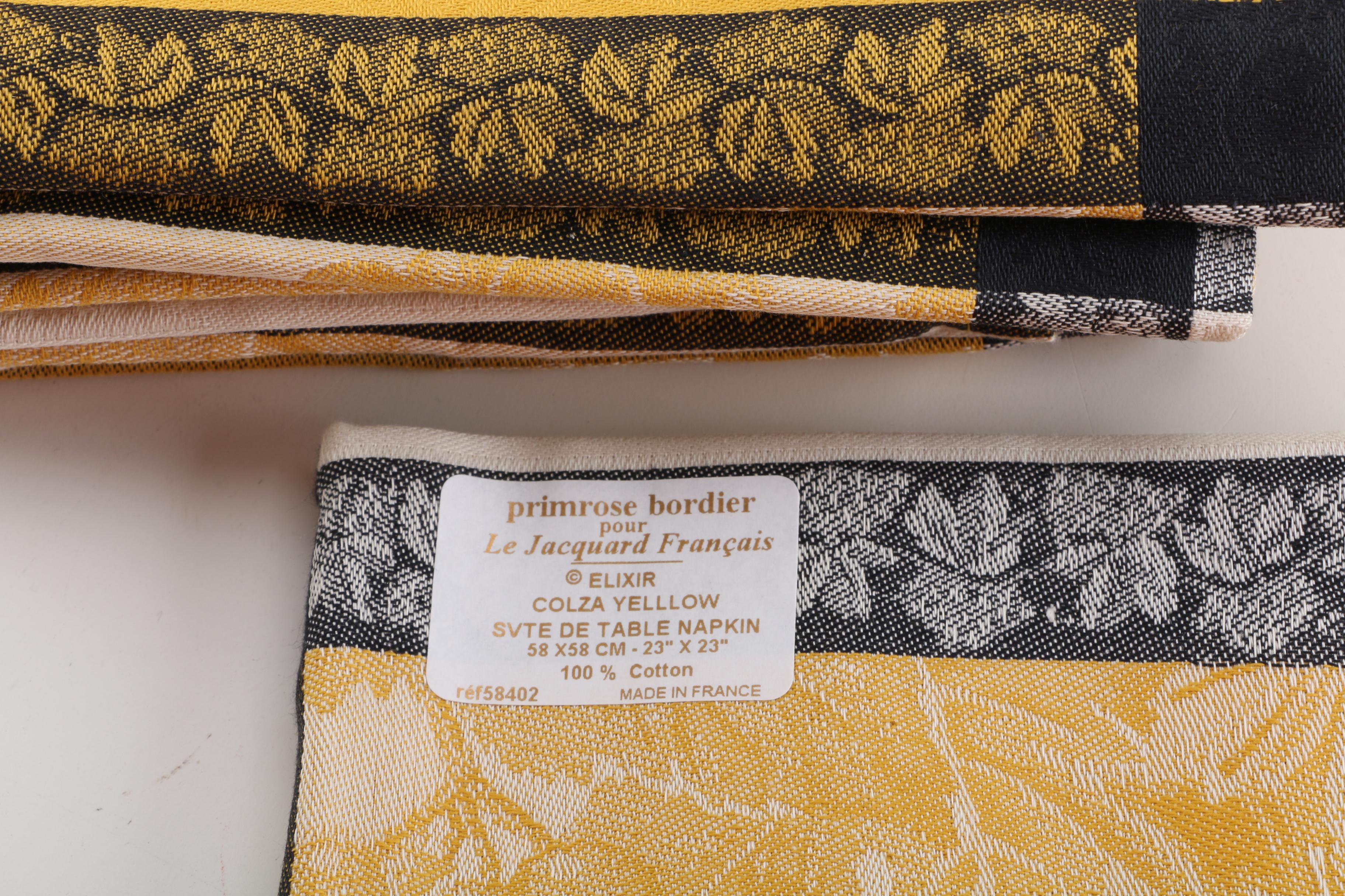 Le Jacquard Français "Primrose Bordier" Tablecloth and Napkins