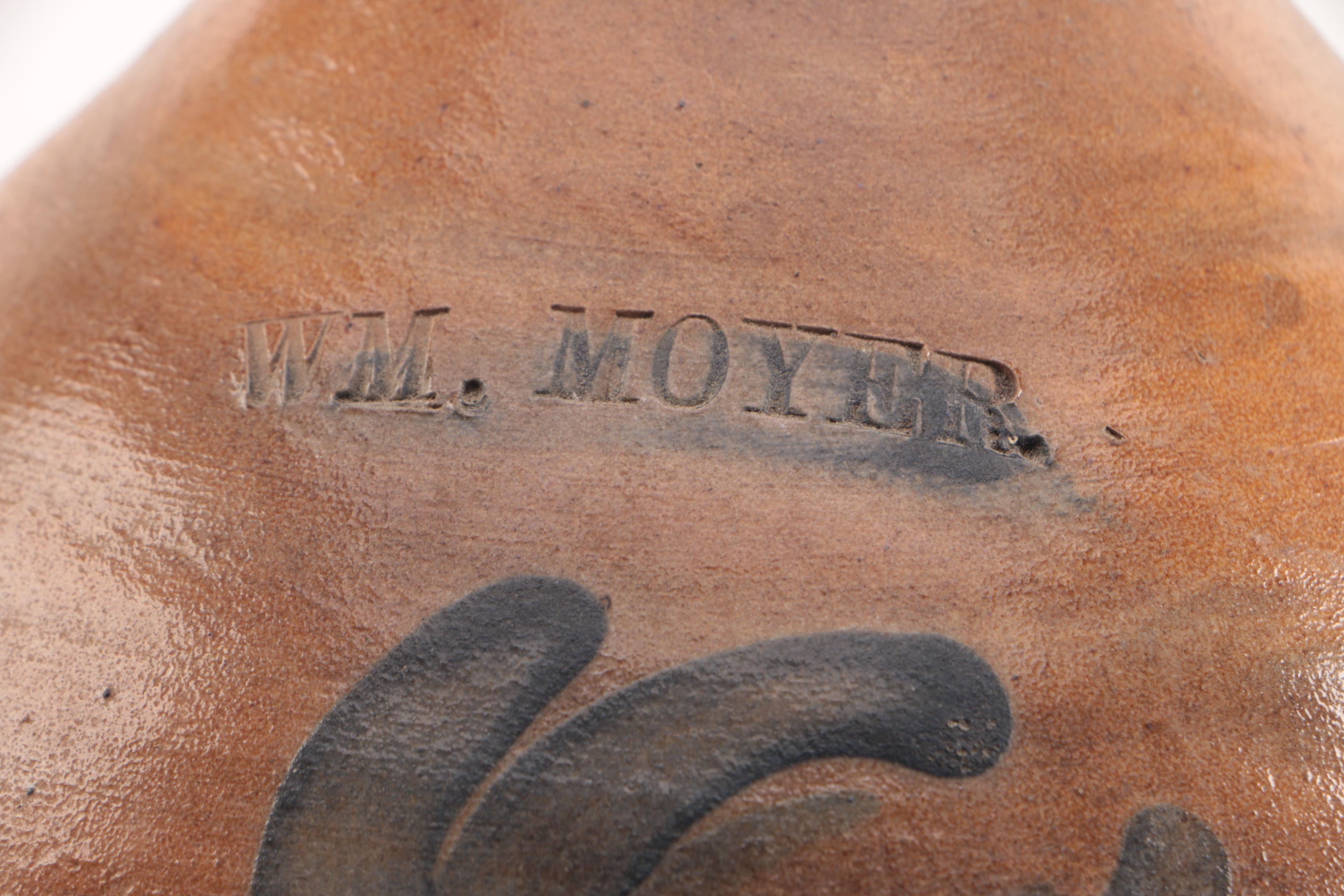 Antique William Moyer and Sipe, Nicholas & Co Stoneware Jugs