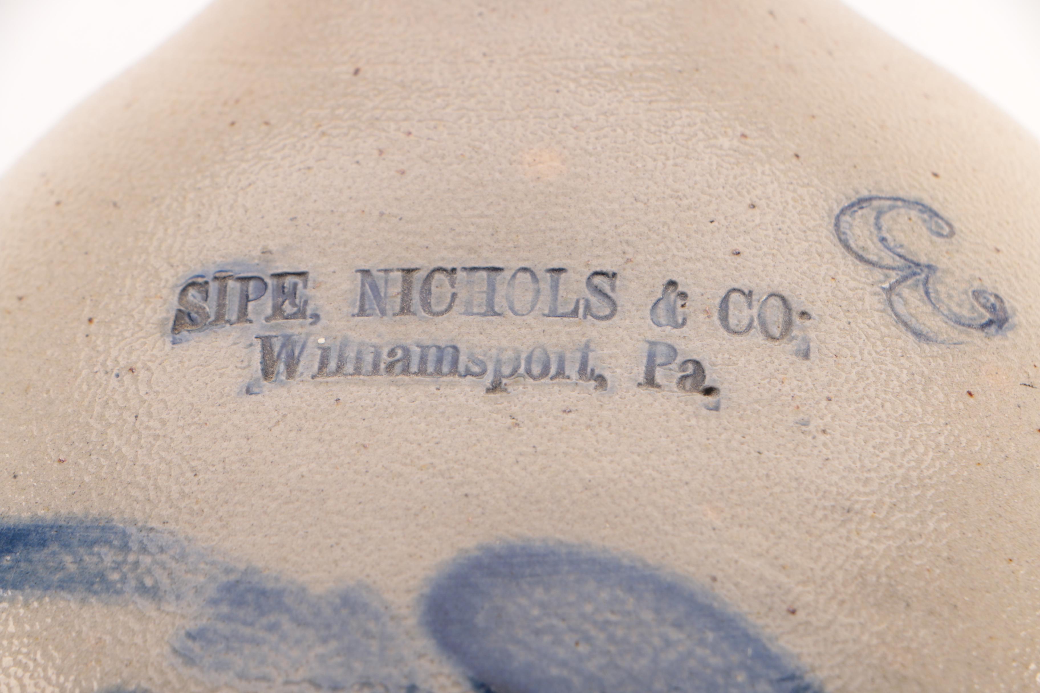 Antique William Moyer and Sipe, Nicholas & Co Stoneware Jugs