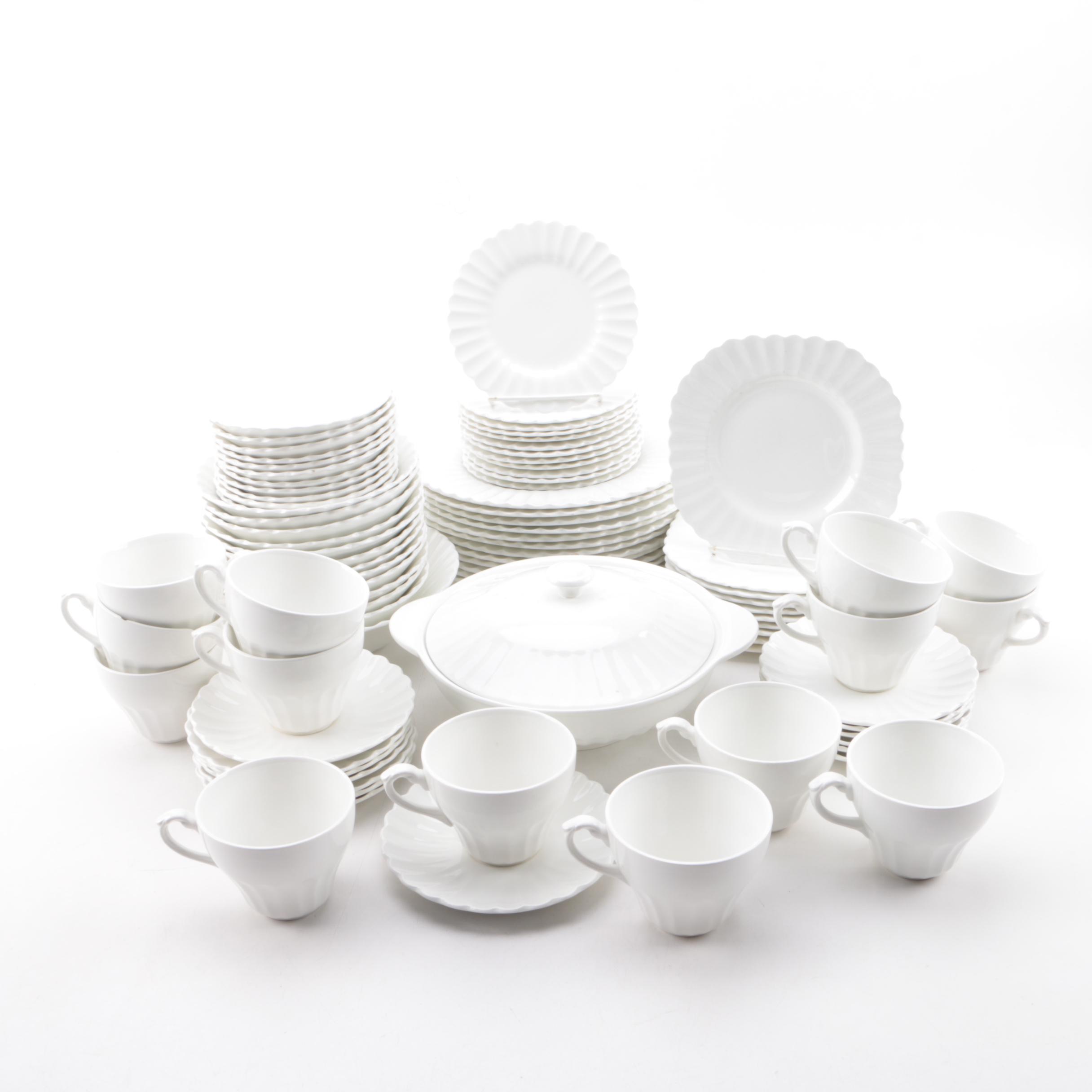 Vintage J & G Meakin Classic White Ceramic Tableware