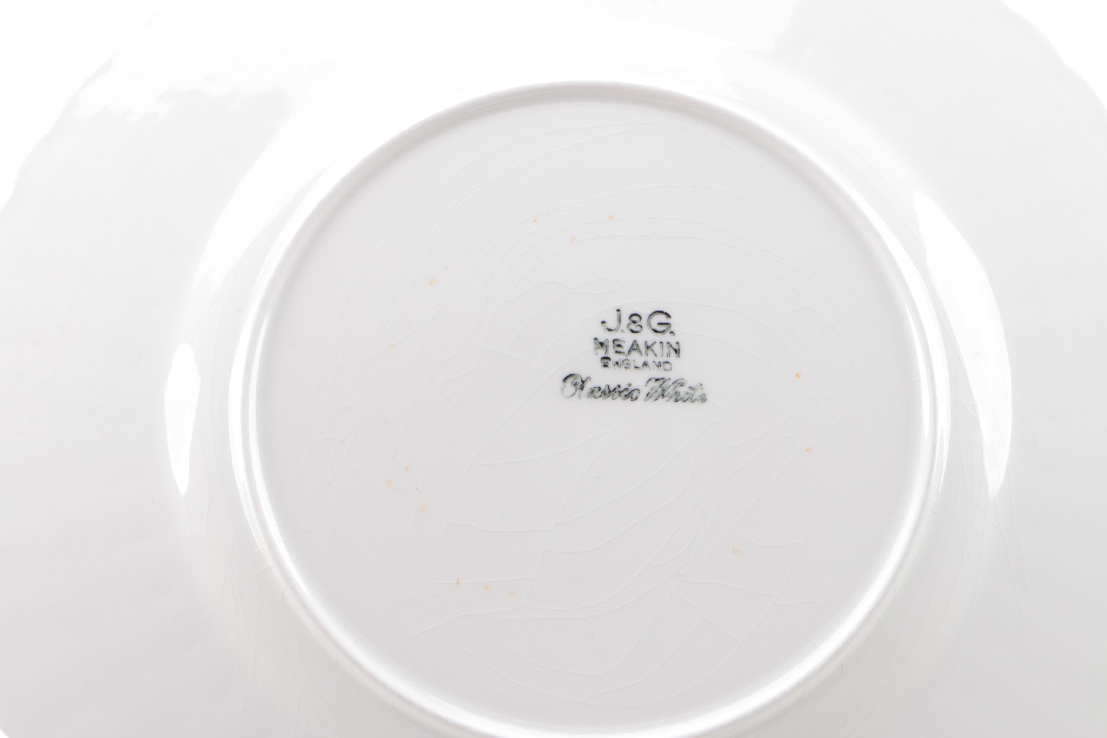 Vintage J & G Meakin Classic White Ceramic Tableware