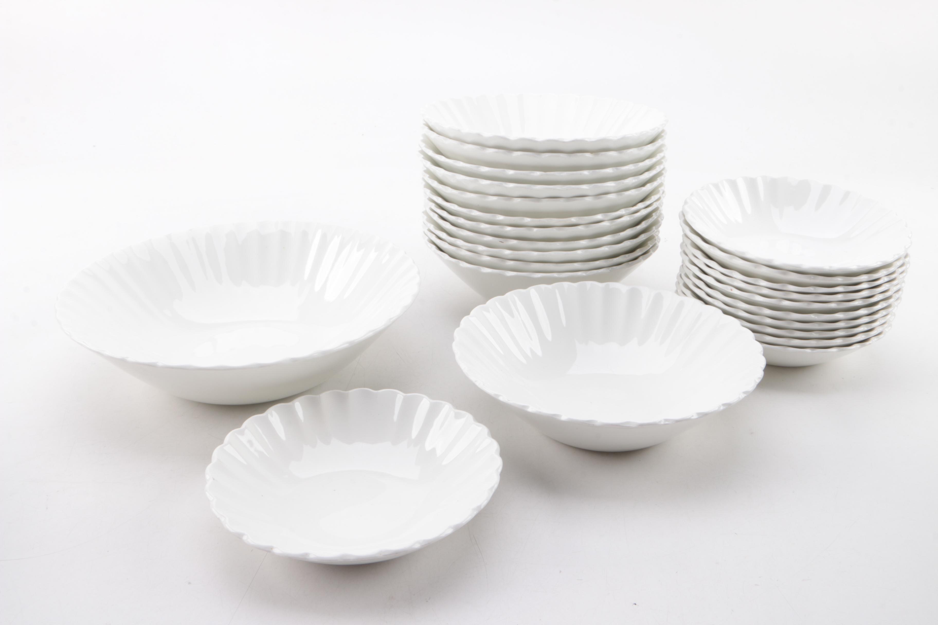 Vintage J & G Meakin Classic White Ceramic Tableware