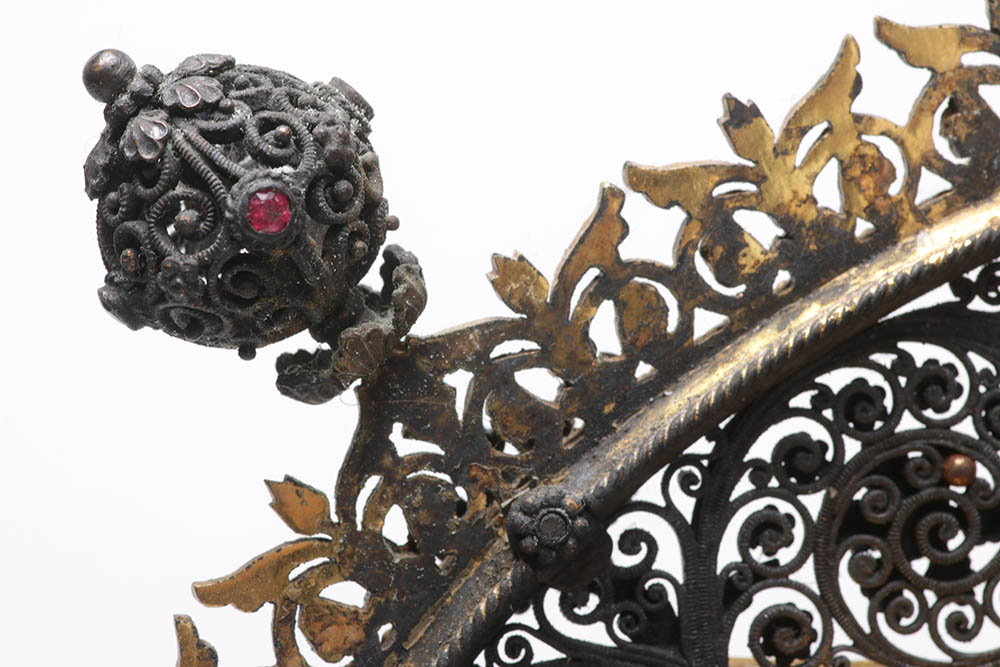Wilhelm Rauscher German Gilt Monstrance with Enameled Medallions