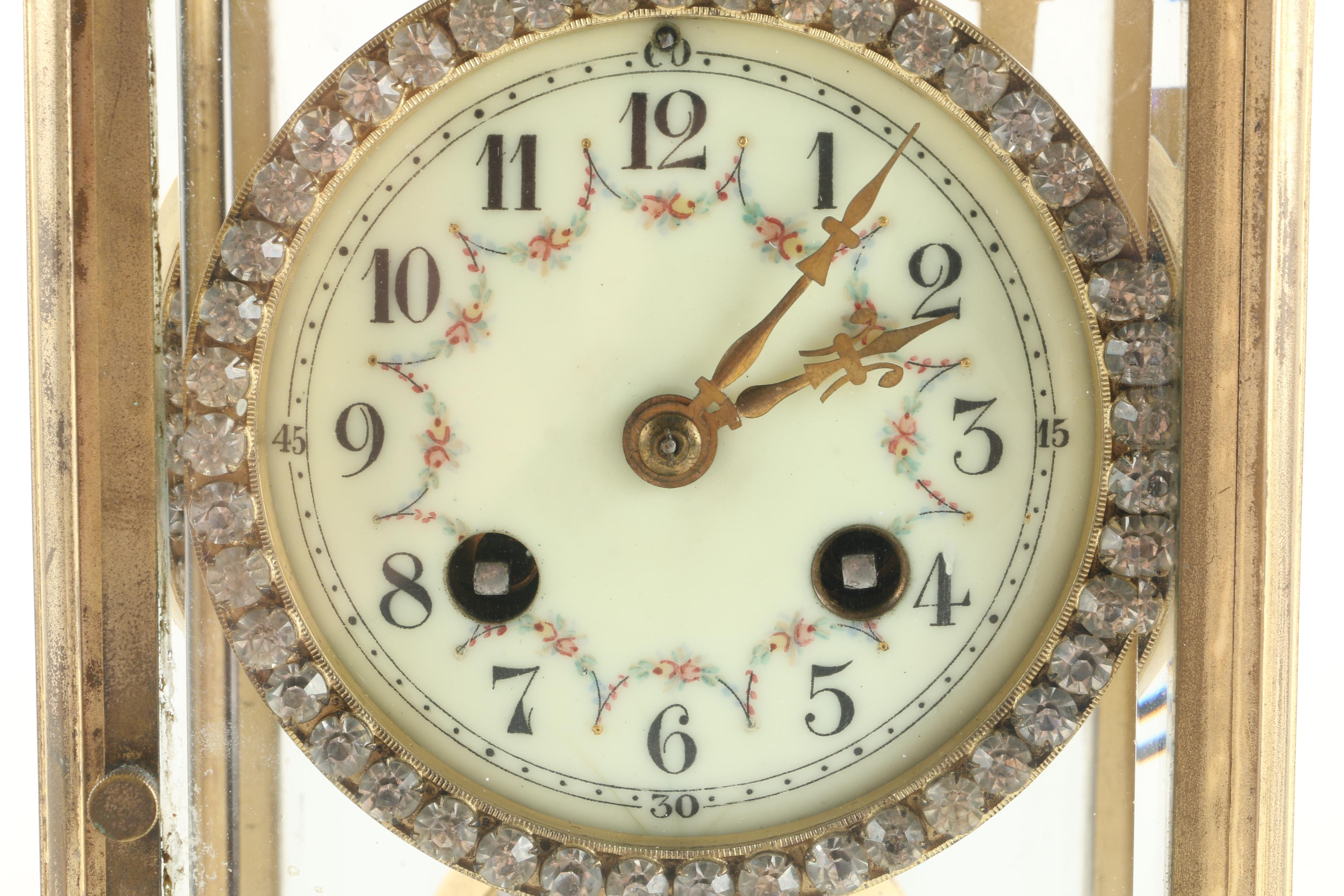French H & H and Cie Medaille D'Argent Crystal Regulator Clock