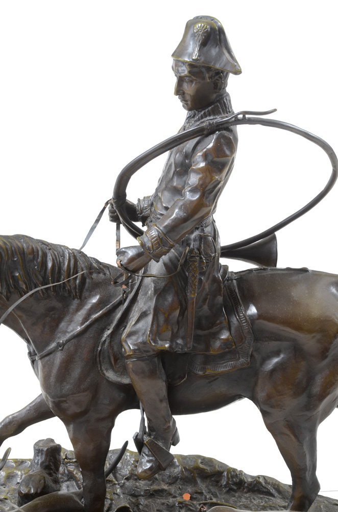 Large Bronze of Napoleon Hunting after P.J. Mene