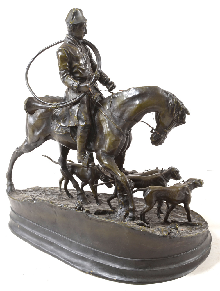 Large Bronze of Napoleon Hunting after P.J. Mene