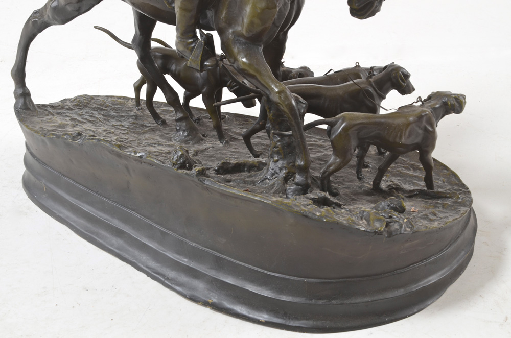 Large Bronze of Napoleon Hunting after P.J. Mene