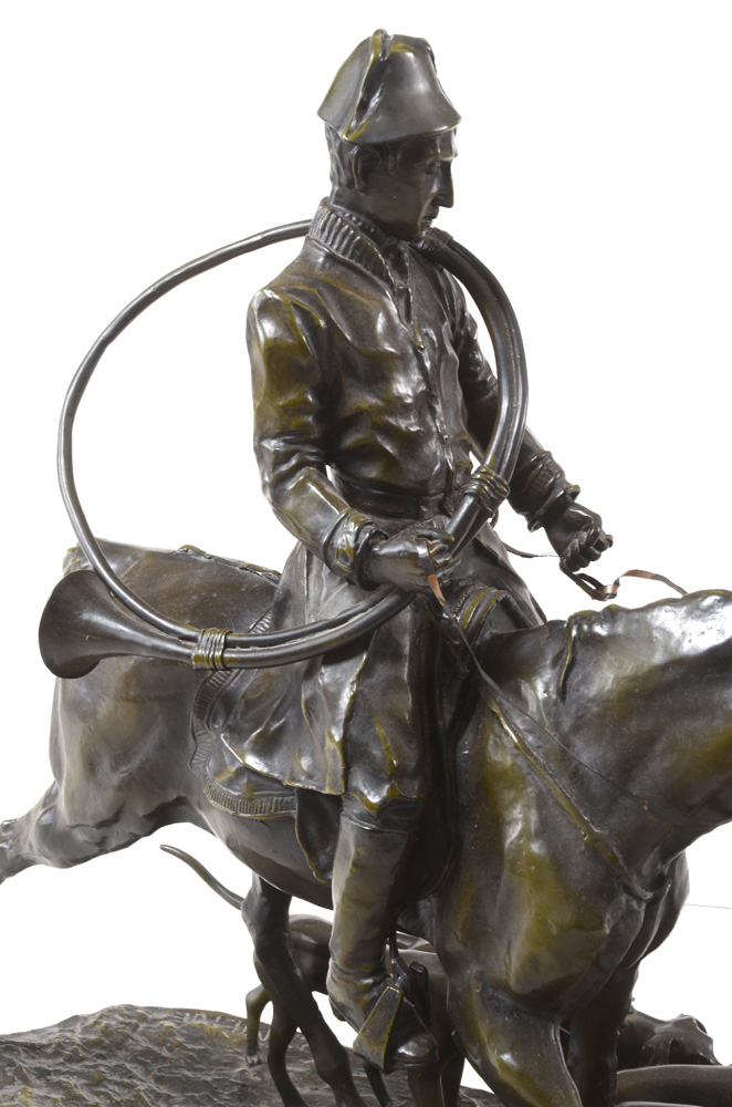 Large Bronze of Napoleon Hunting after P.J. Mene