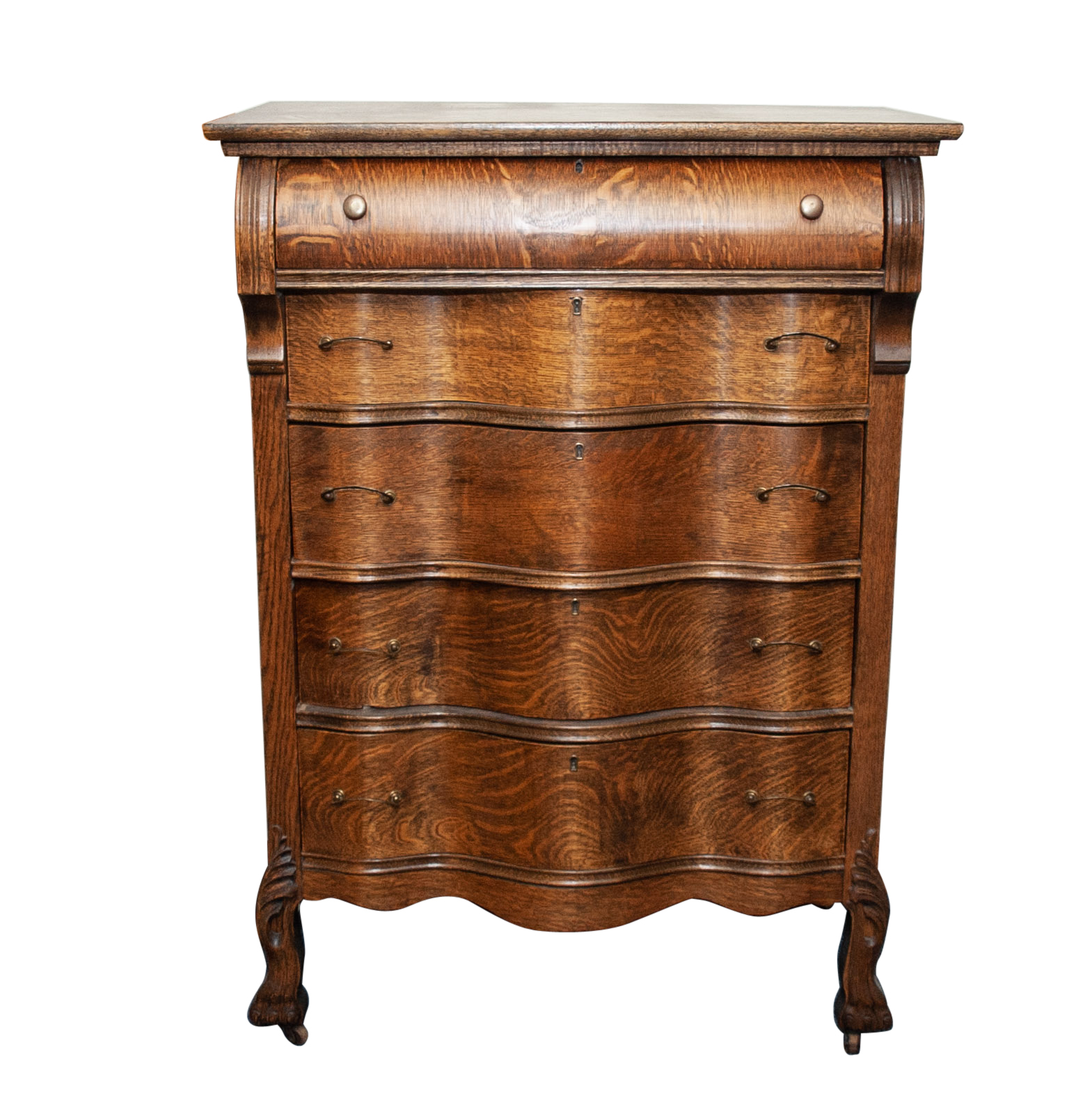 Vintage Tiger Oak Chest of Drawers