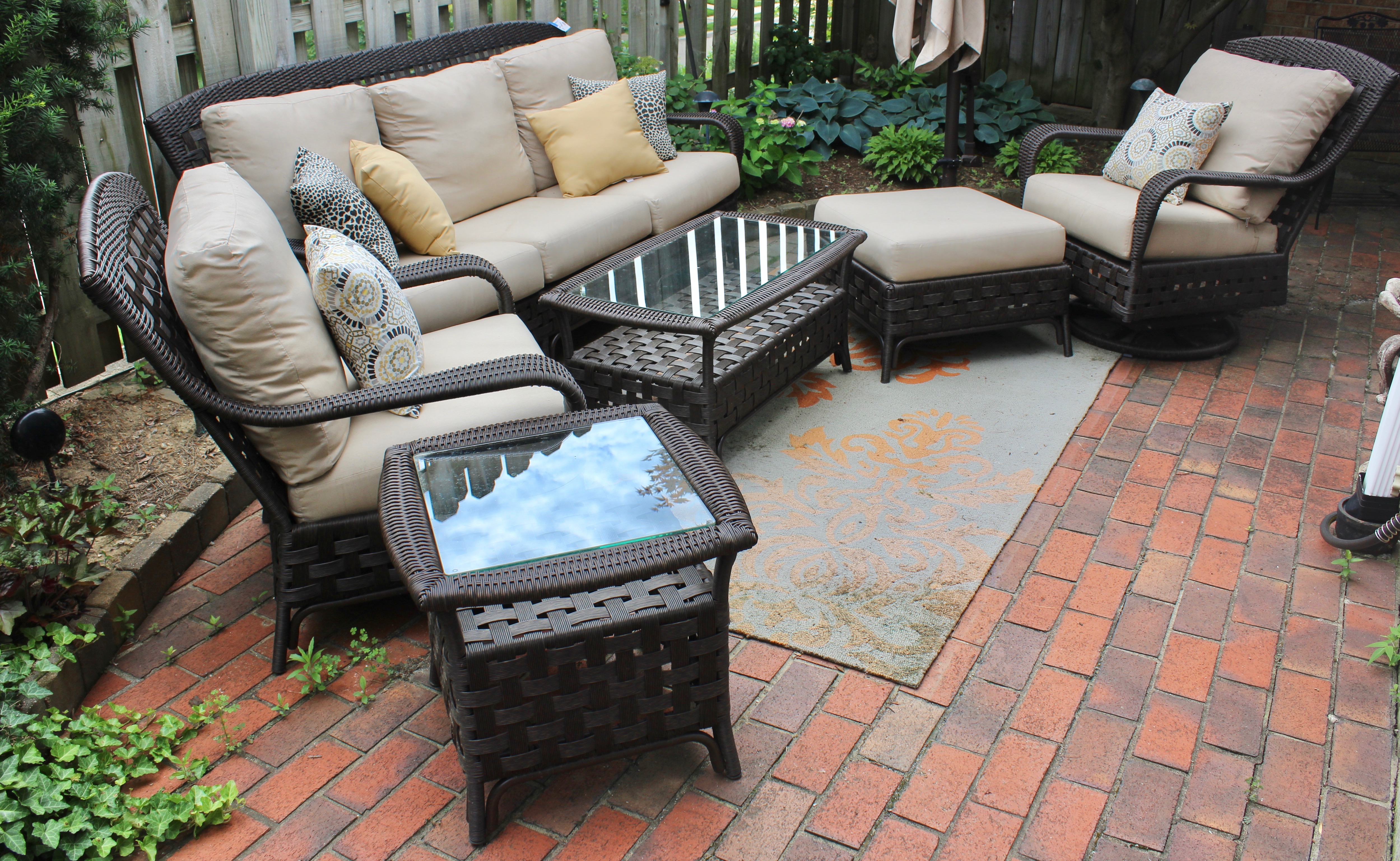 Sunbrella Outdoor All-Weather "Wicker" Patio Furniture Set
