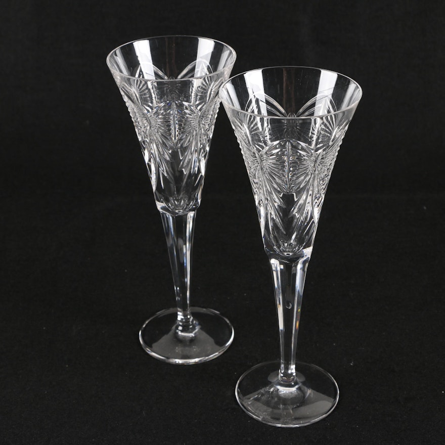 Waterford Crystal "Millennium Series: Happiness" Toasting Flutes