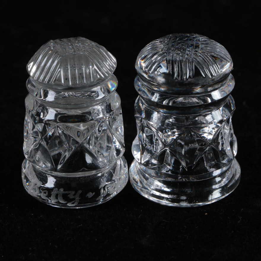 Waterford Crystal Thimbles Signed by Jim O'Leary