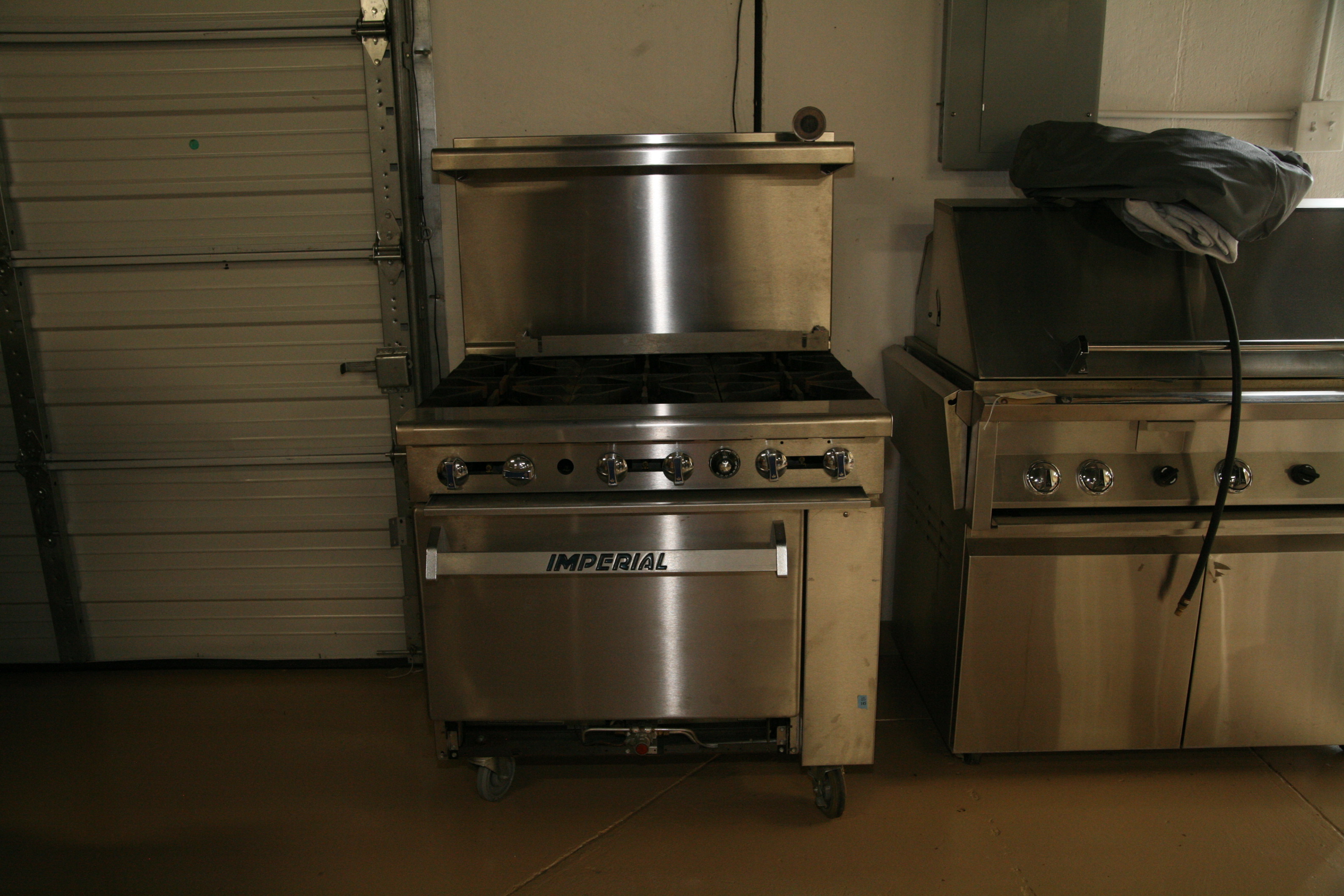 Imperial Stainless Steel Six Burner Commercial Range