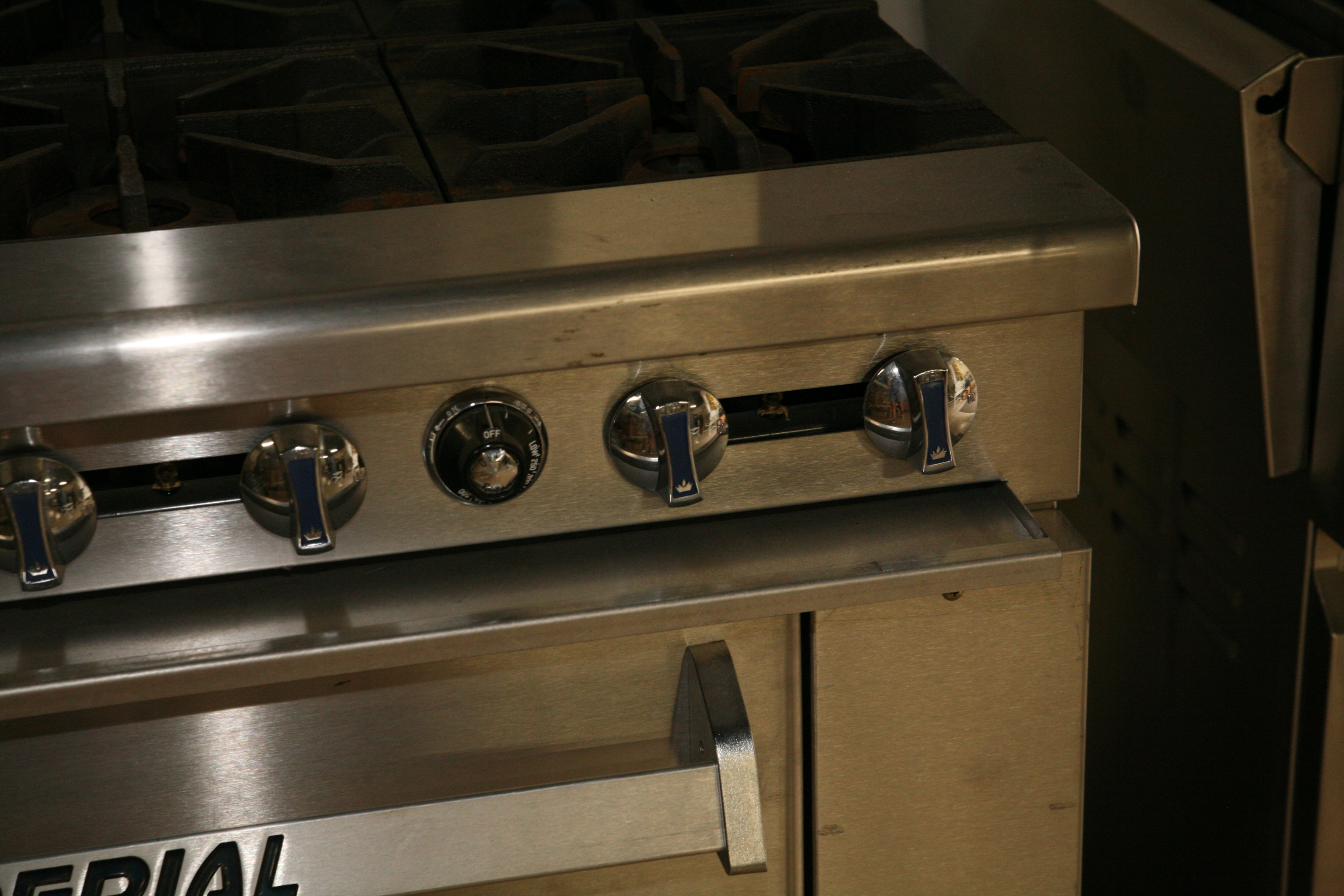Imperial Stainless Steel Six Burner Commercial Range