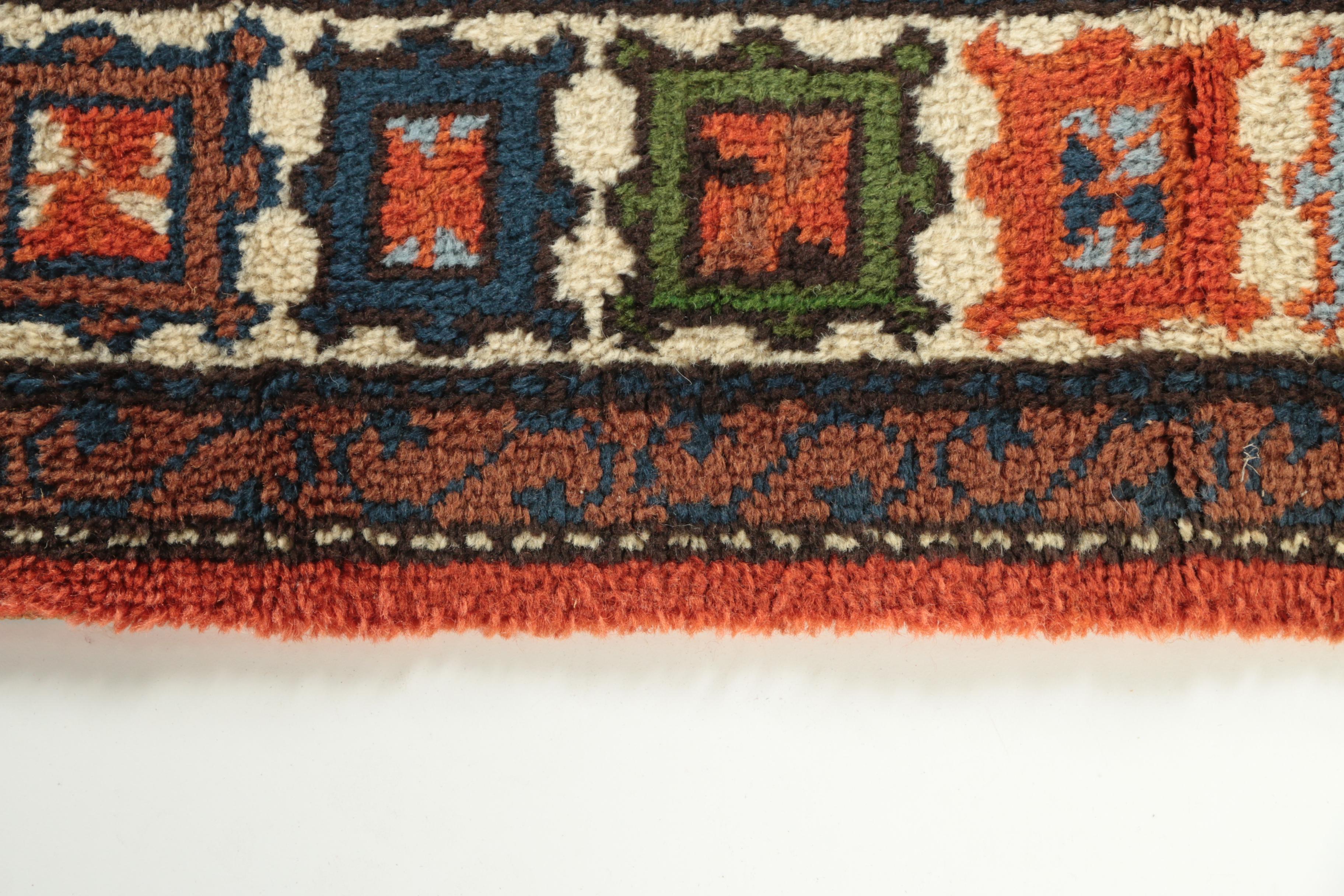 Power-Loomed Caucasian-Style Wool Area Rug