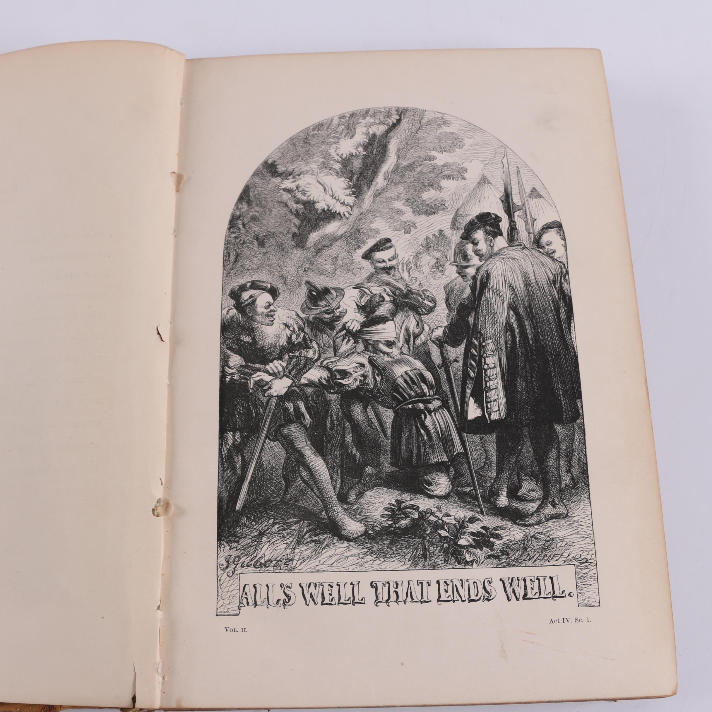 1873 "The Works of Shakespeare" with Engravings After John Gilbert, Six Volumes