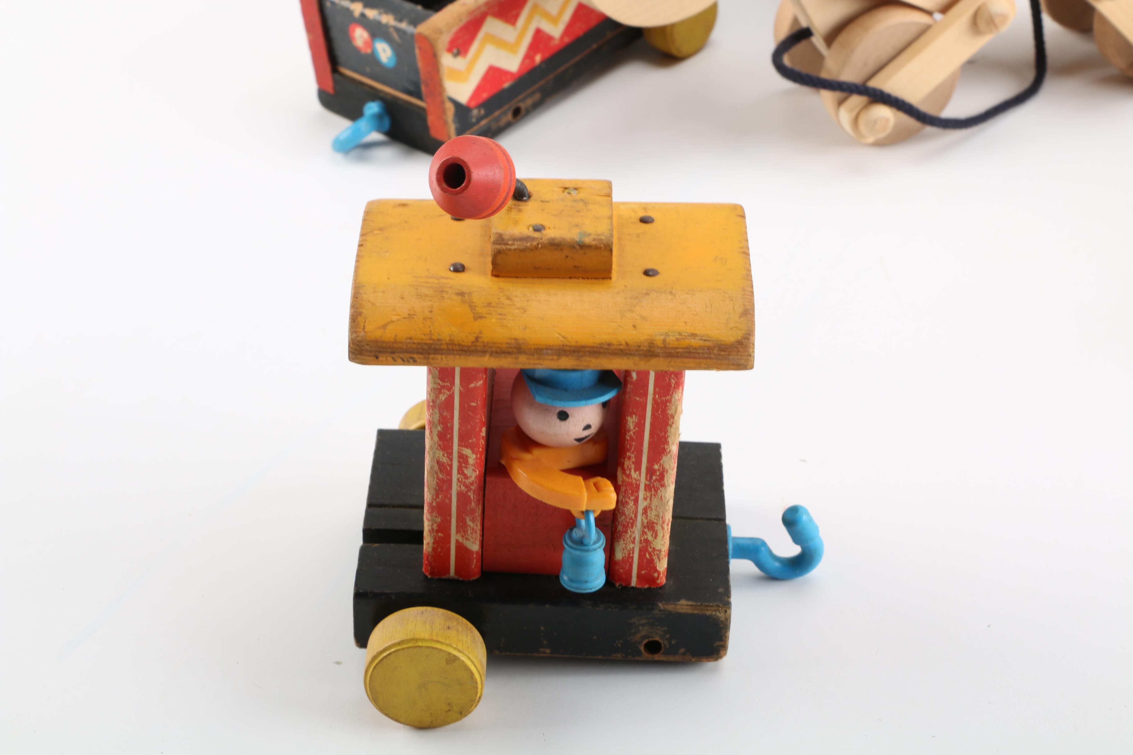Vintage Toys Including American Plastic Bricks and Fisher-Price Train