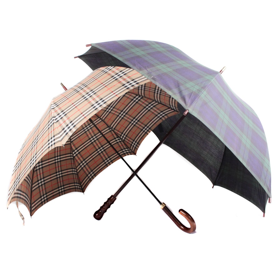 Ralph Lauren and Vintage Burberrys of London Umbrellas