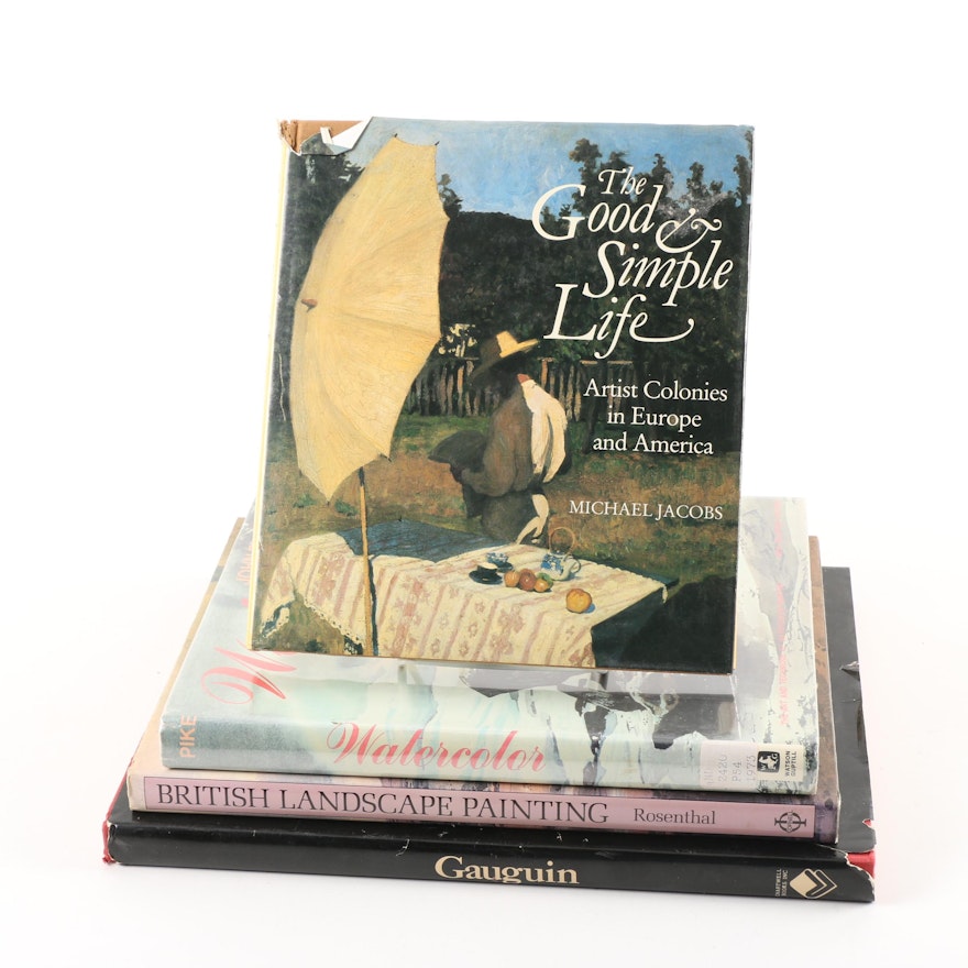 Four Art Books Including "Gauguin", "British Landscape Painting"