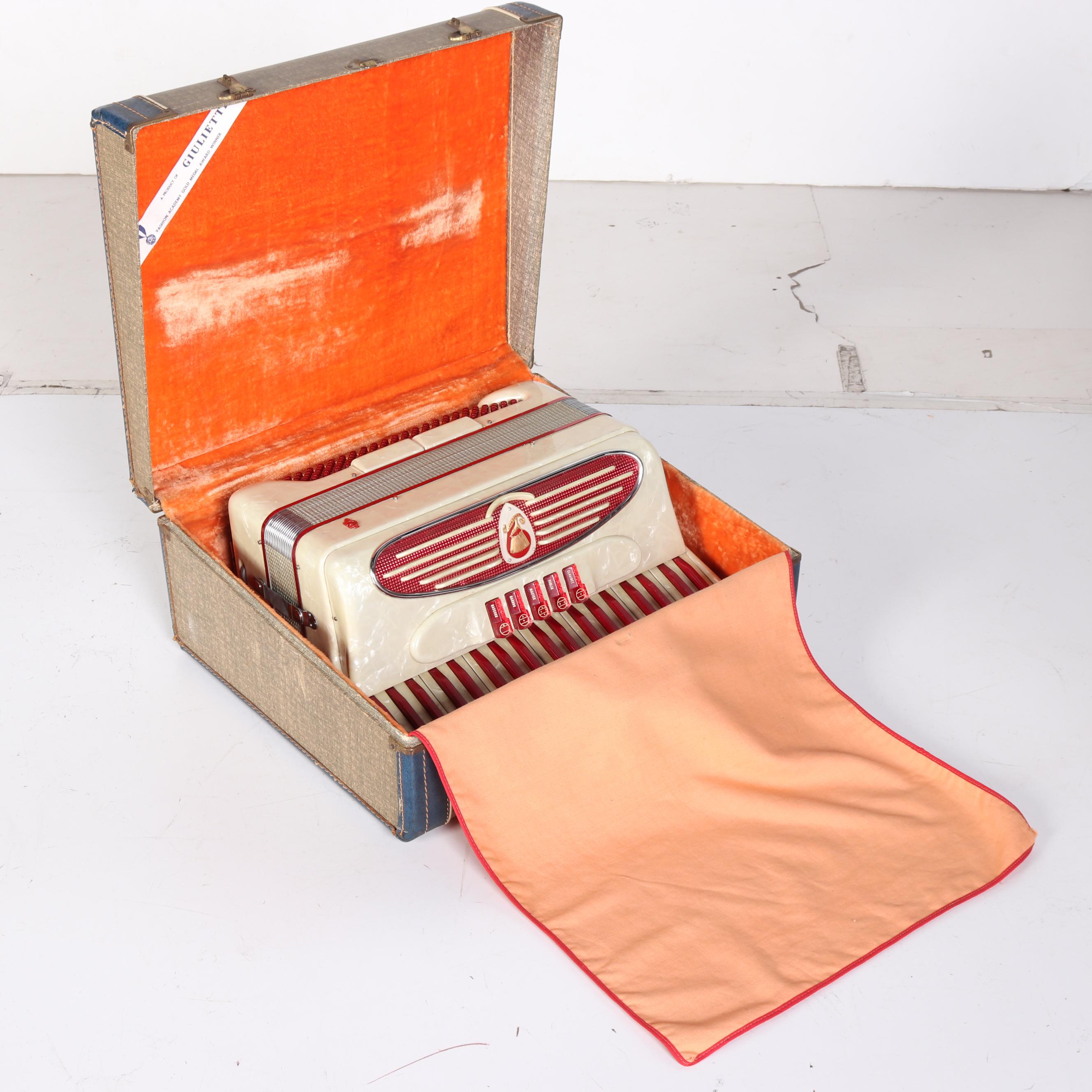 Vintage Giulietti Handcraft Accordion in Case