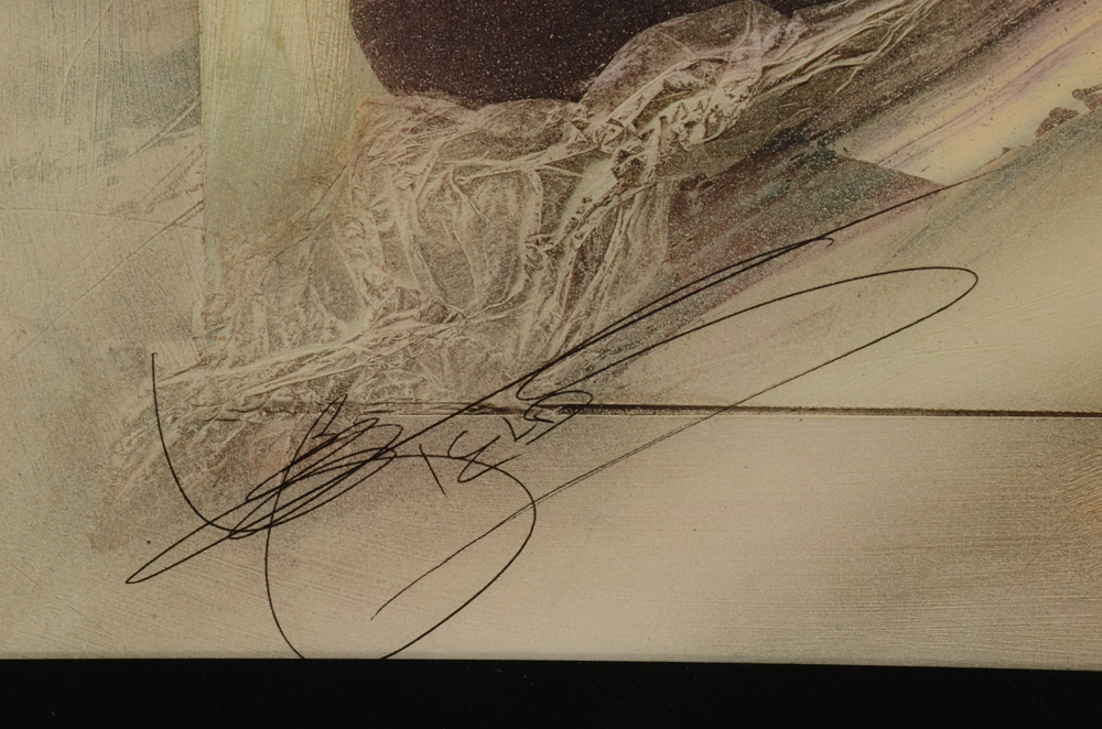 Absract Offset Lithograph on Resin-Coated Panel