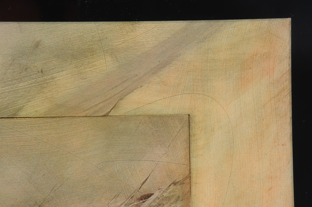 Absract Offset Lithograph on Resin-Coated Panel