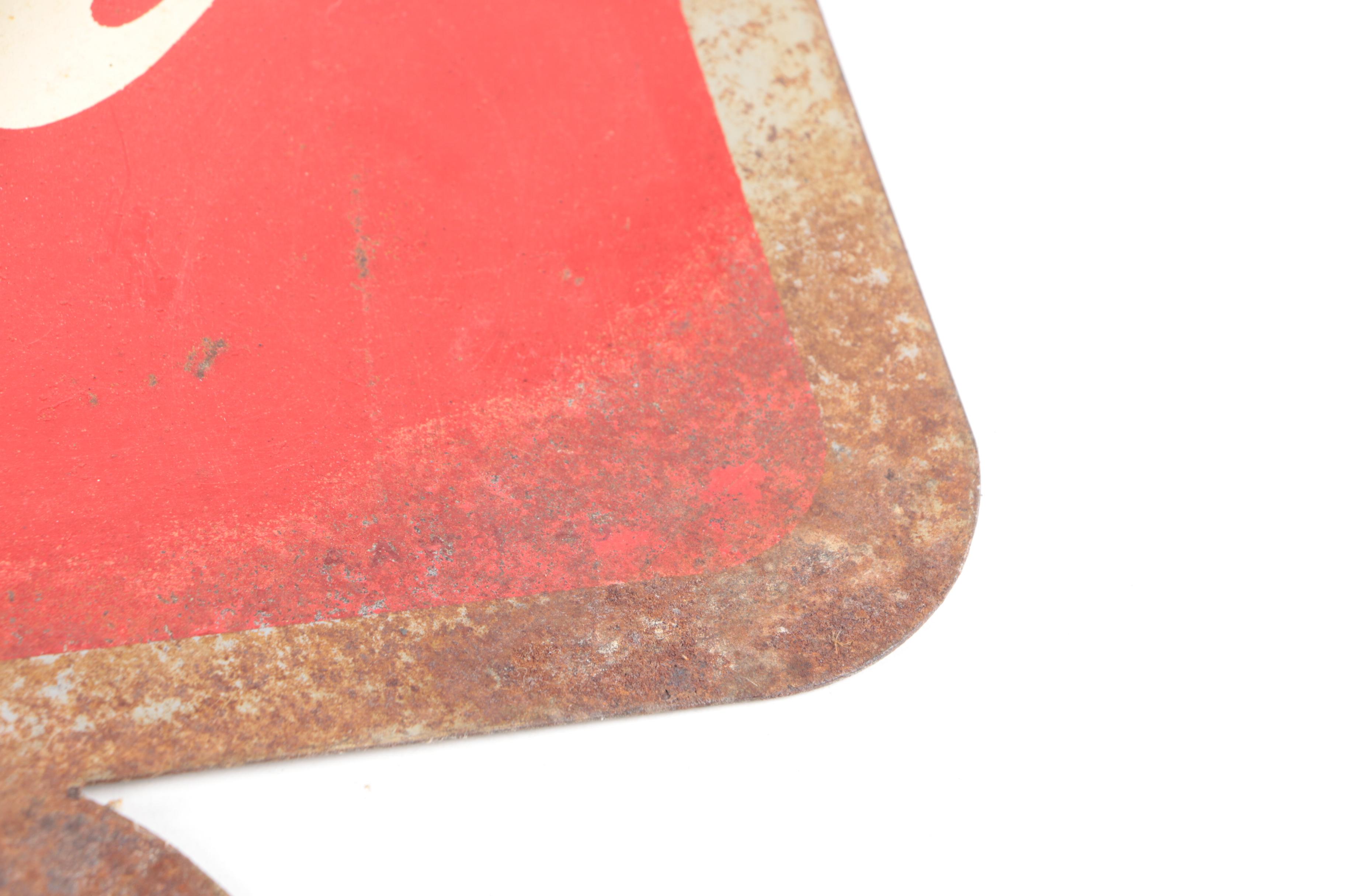 C. 1940s Double-Sided Metal Coca-Cola Flange Sign