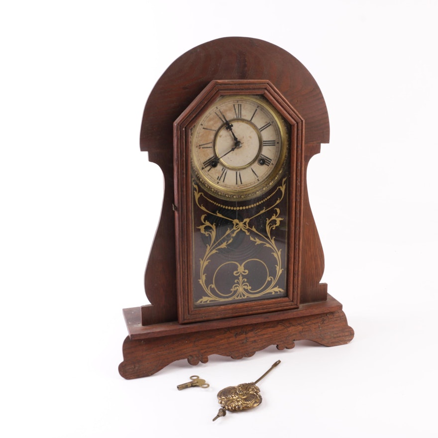 Antique Gingerbread "Amsterdam" Mantle Clock