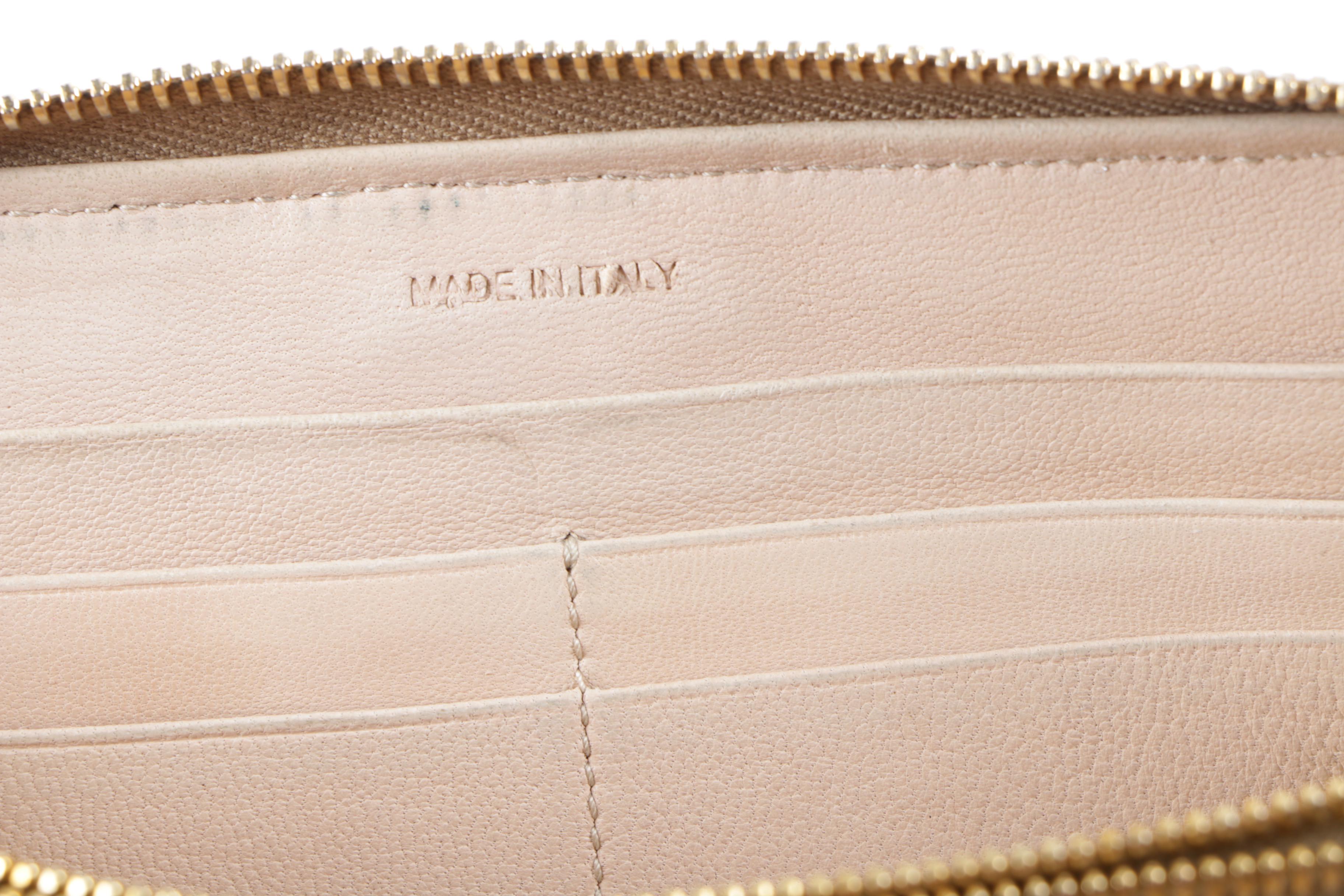 Prada Cream Gaufre Ruffle Leather Wallet, Made in Italy