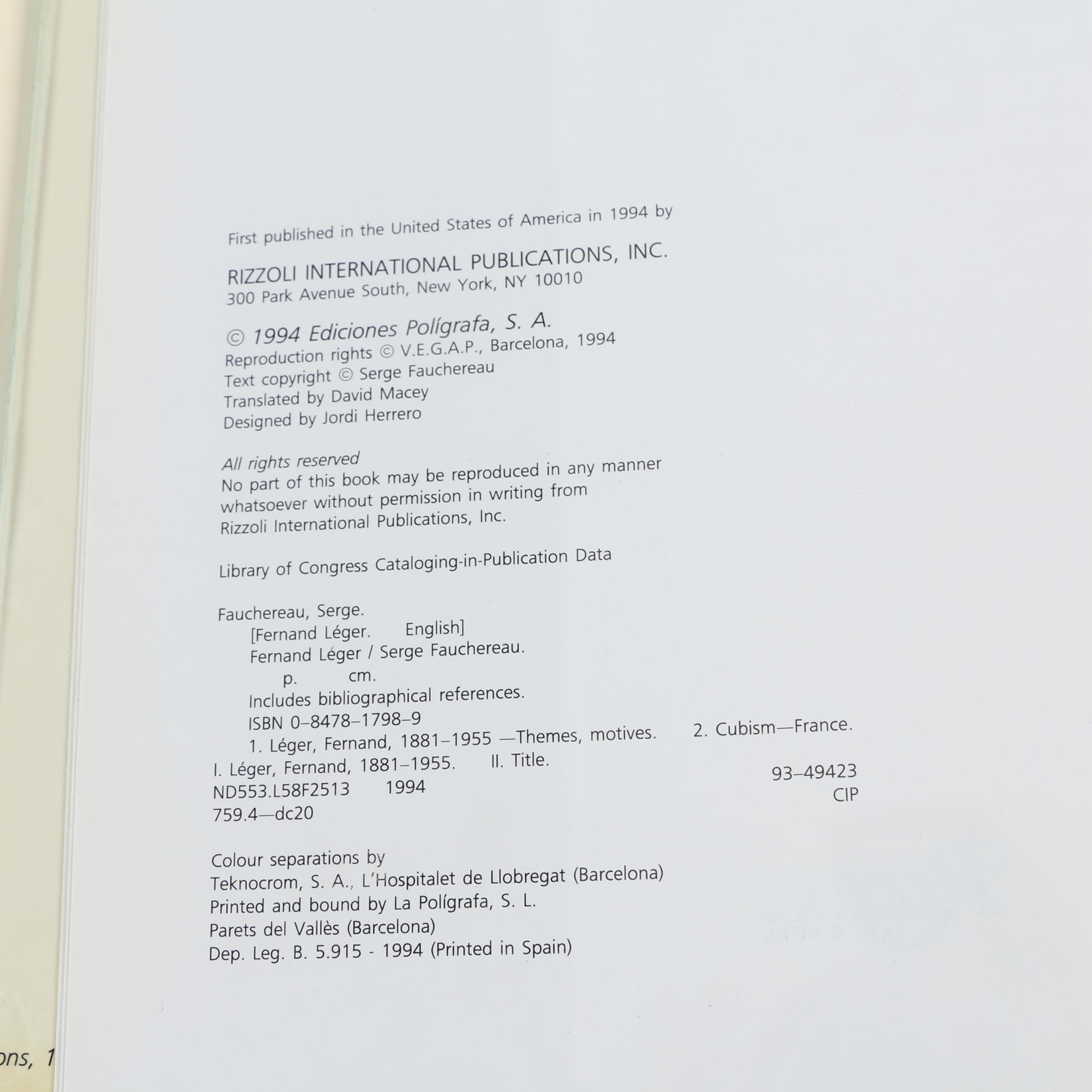 Books on the Work of Fernand Léger