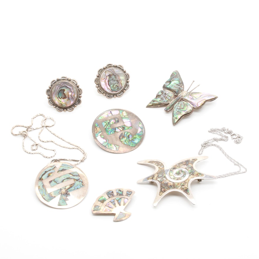 Sterling Silver Abalone Jewelry Assortment
