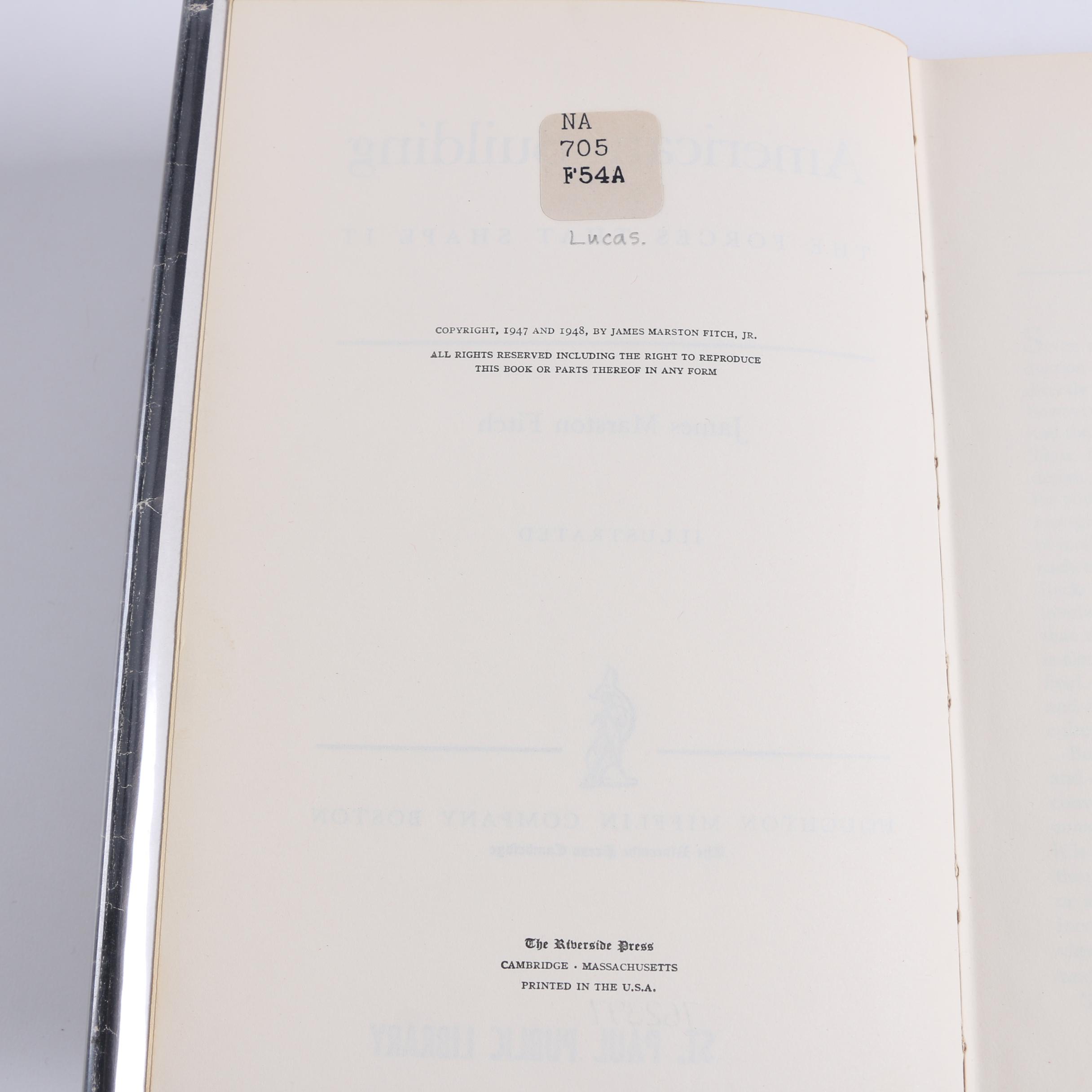 Seven Vintage Architecture and Design Books Including