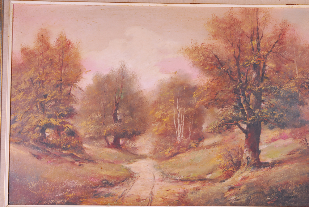 Attributed to Fritz Seibert Landscape Oil Painting
