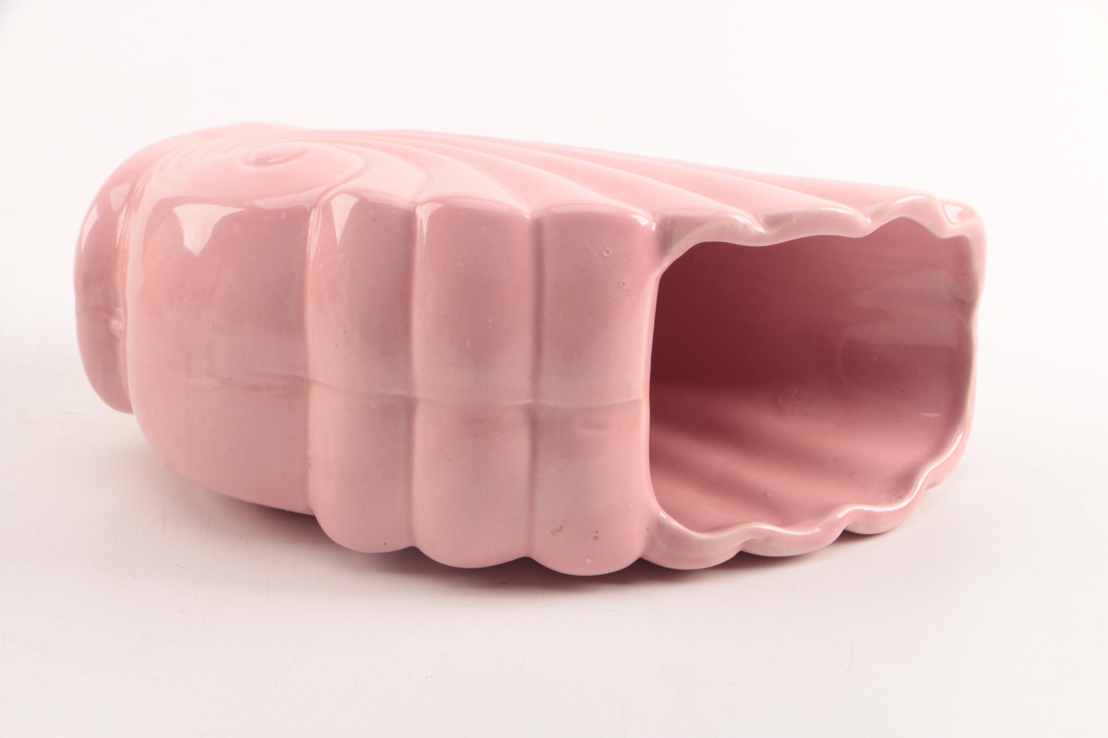 Vintage Shell Motif Art Deco Style Ceramic Planters Including Abingdon