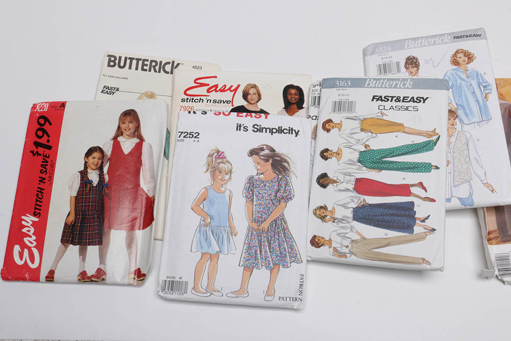 Vintage Women's Sewing Patterns Featuring Butterick and Simplicity