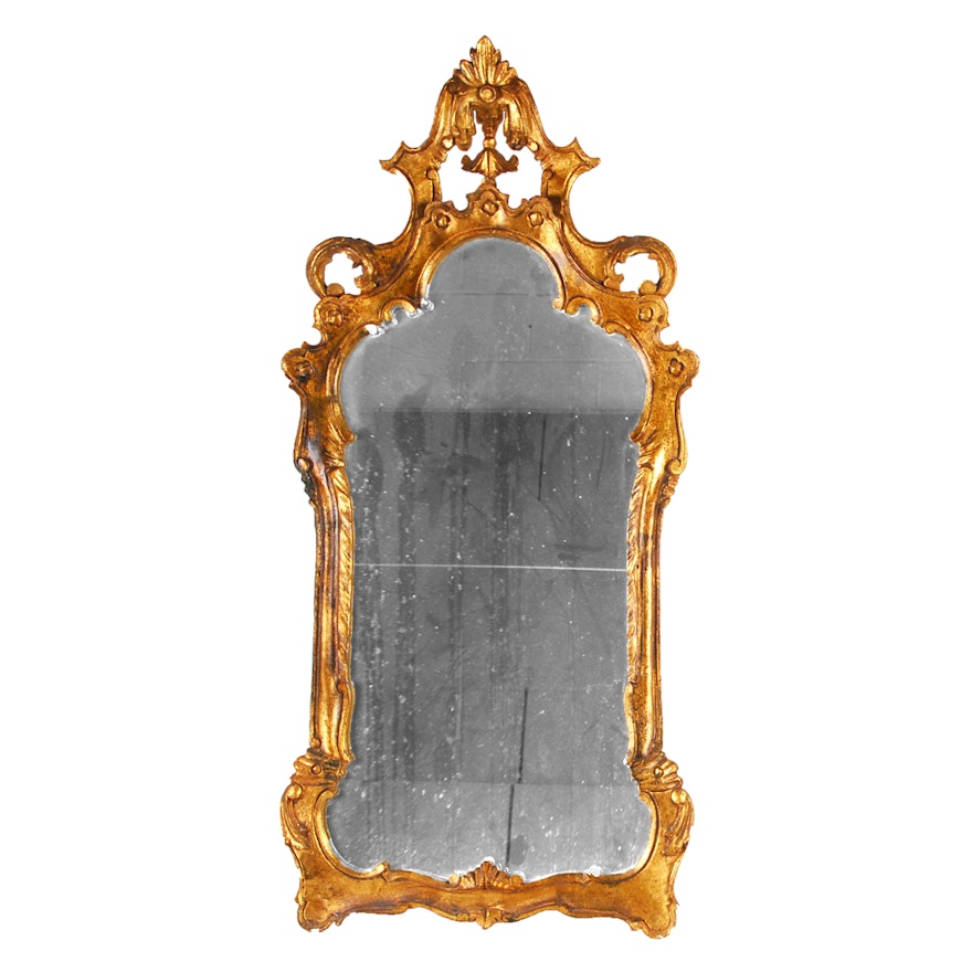 Italian Rococo Style Gilt Wall Mirror