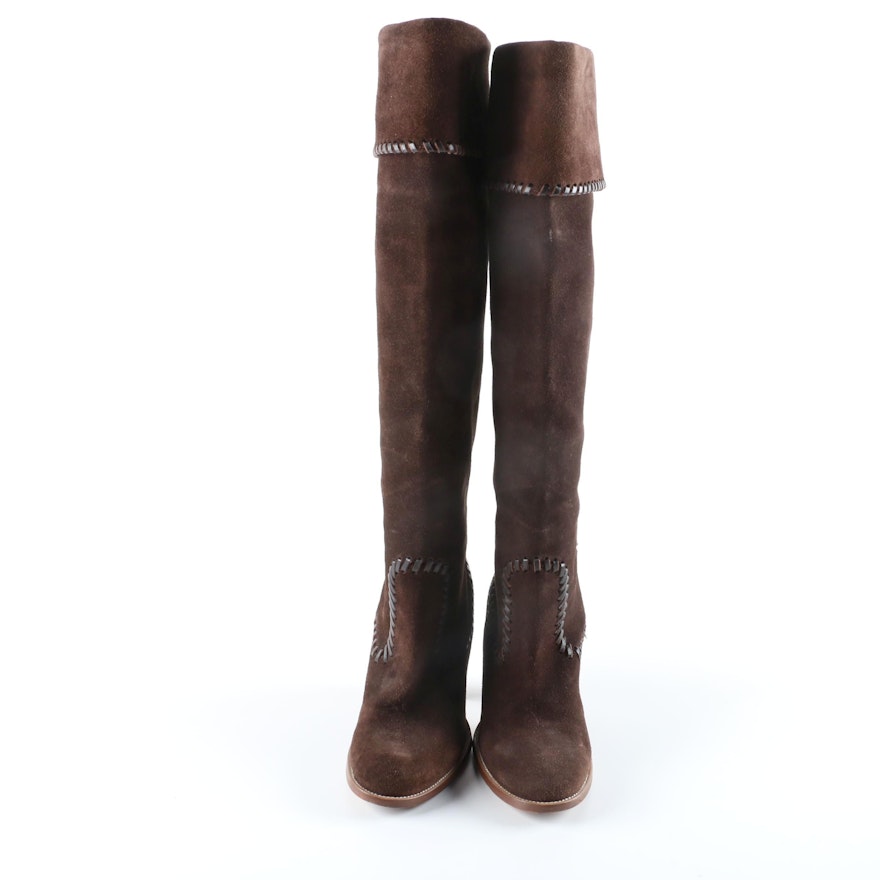 KORS Michael Kors Brown Suede and Leather Boots