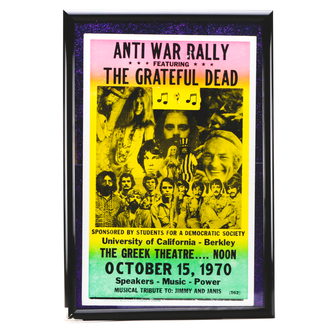 1970 Grateful Dead Anti-War Concert Poster