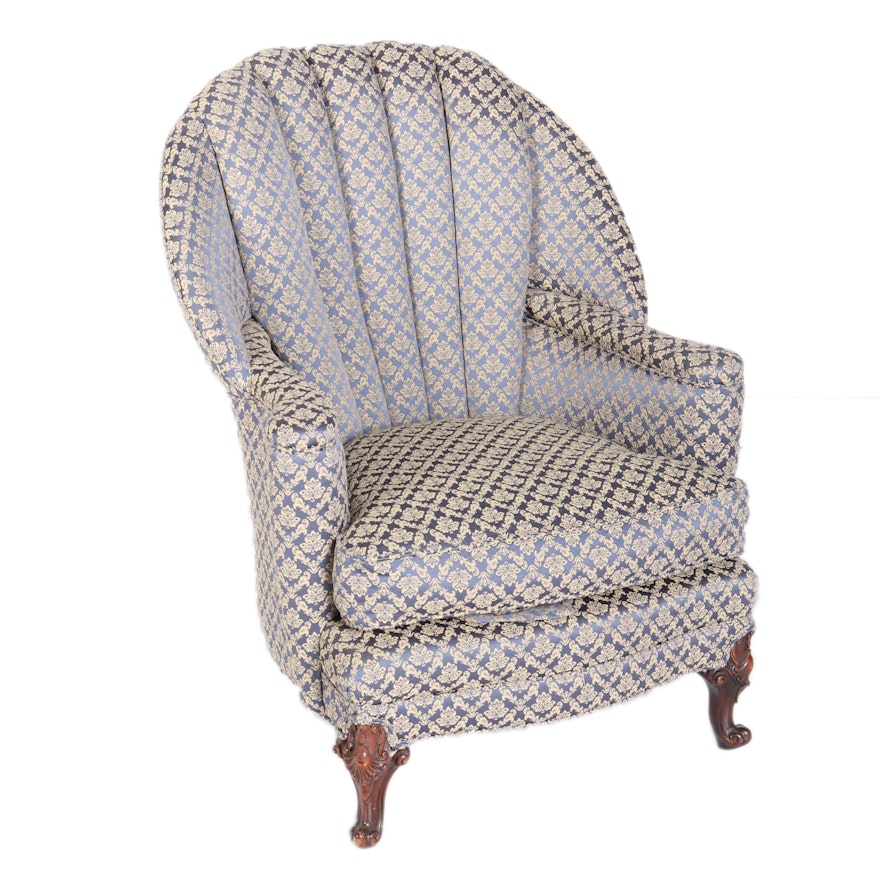 Vintage French Provincial Style Upholstered Armchair