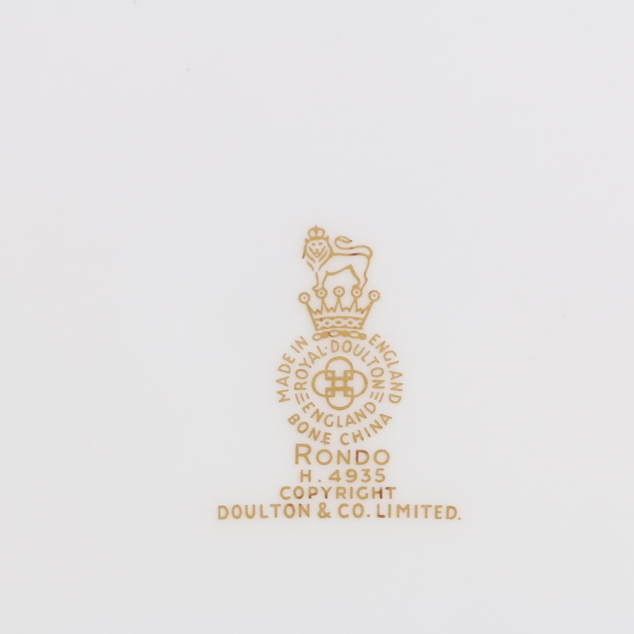 Vintage Royal Doulton "Rondo" Bone China Dinnerware