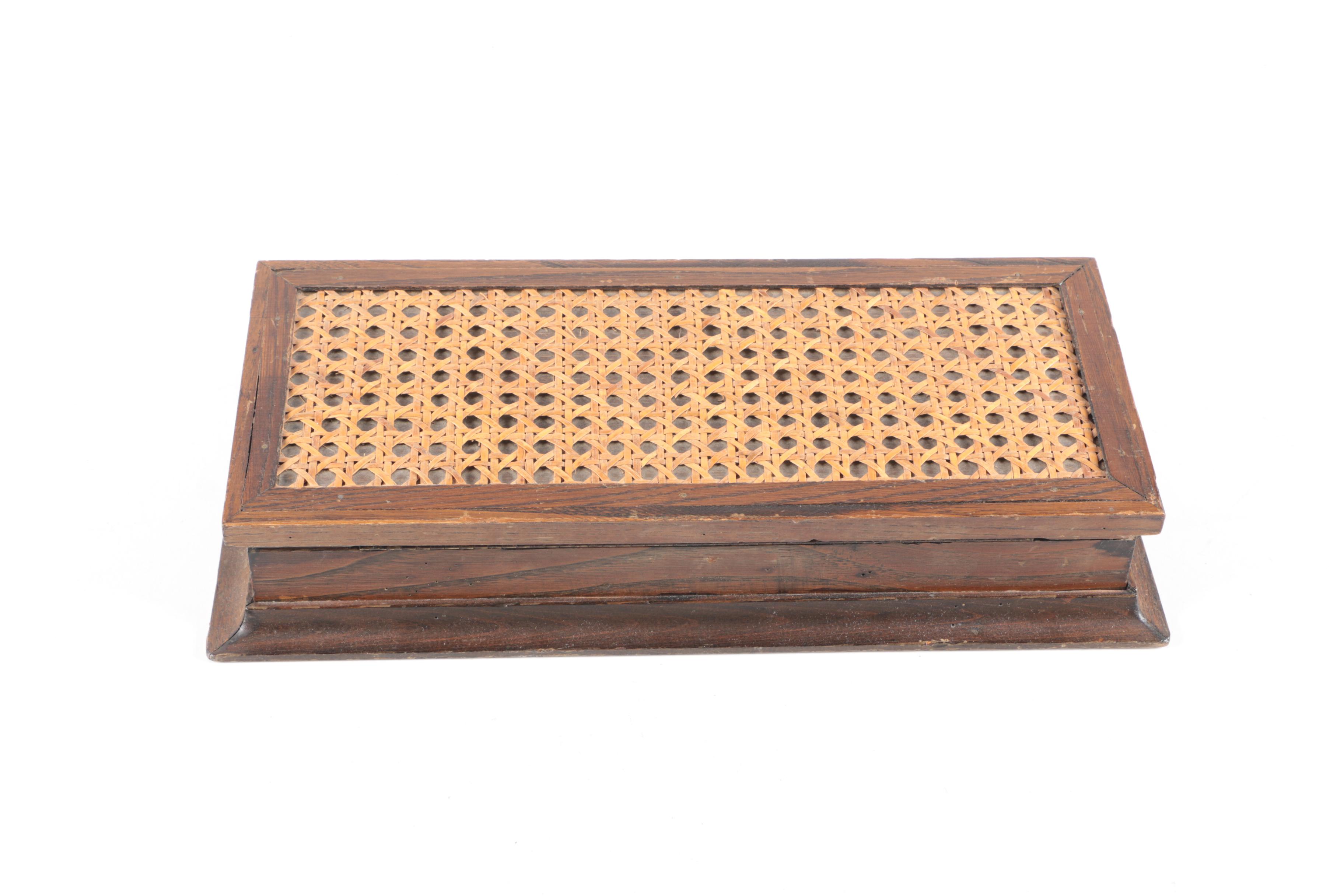 Polished Mineral Eggs With Oak and Wicker Box