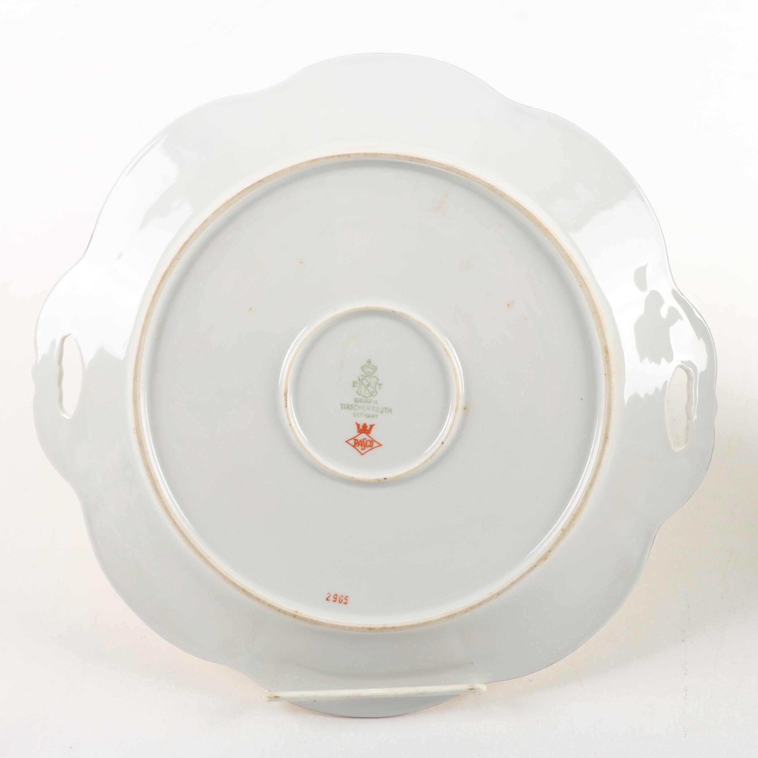 Antique Hand-painted T & V Limoges Platter with Porcelain Tableware