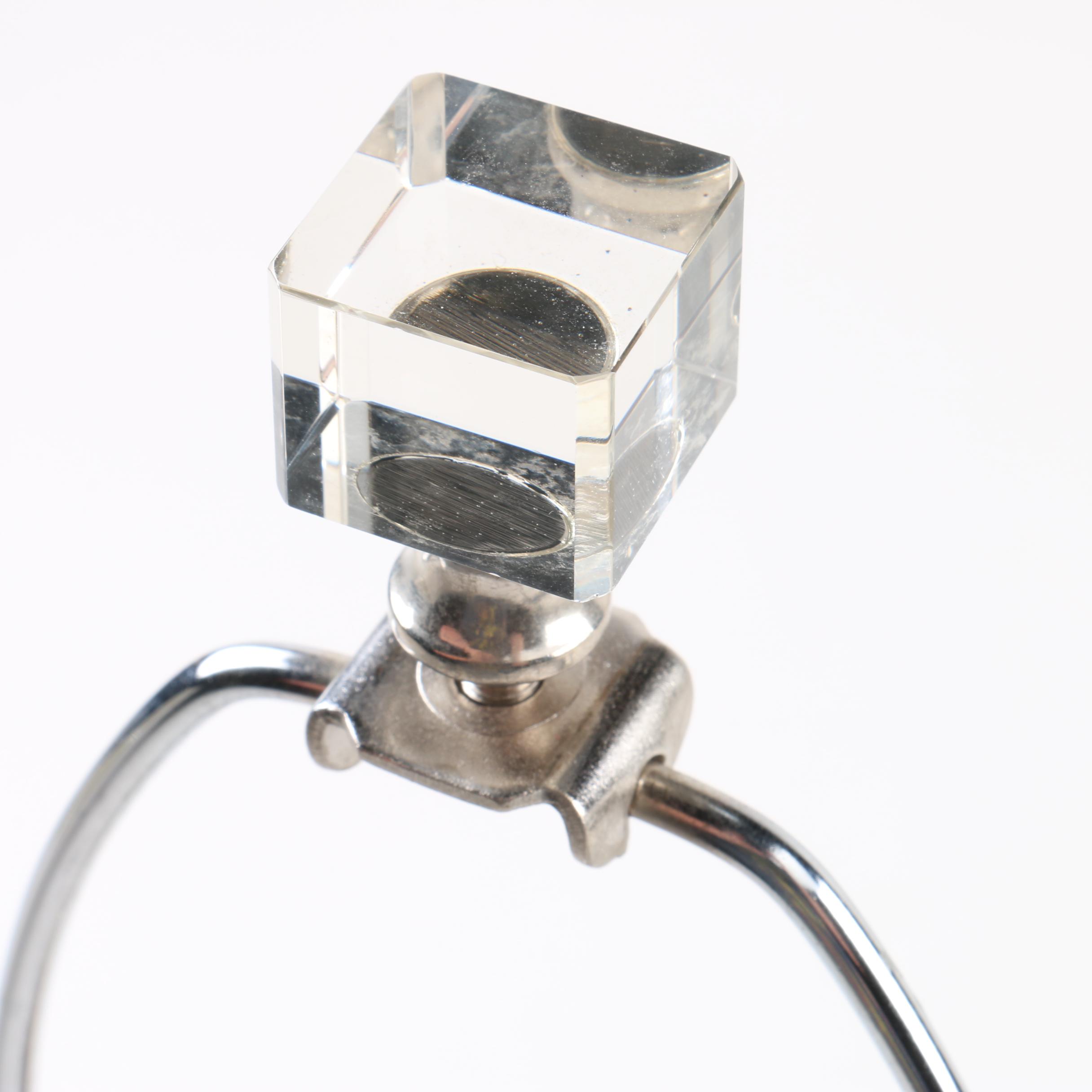 Contemporary Marble/Lucite Table Lamp