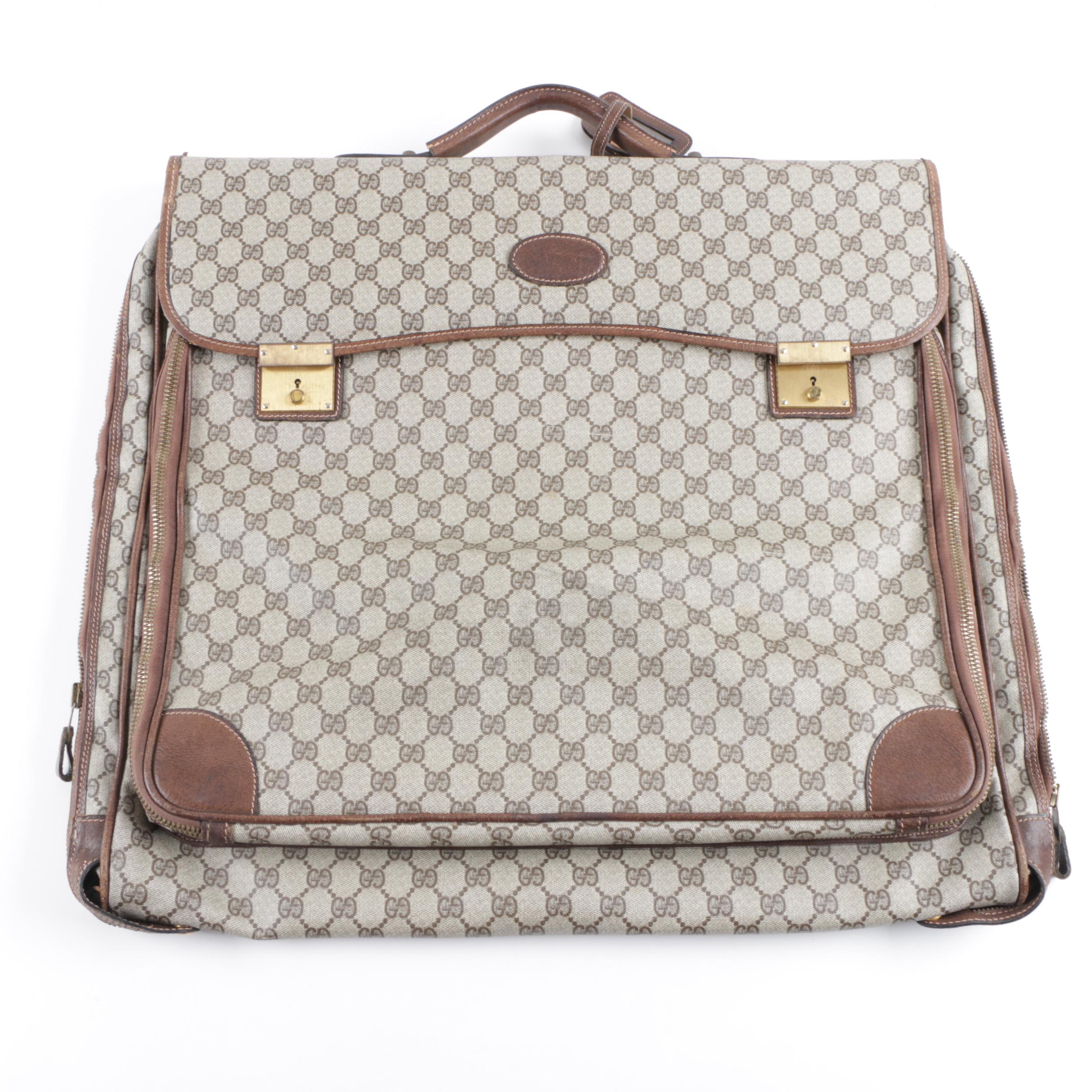 Vintage Gucci GG Supreme Canvas Garment Bag