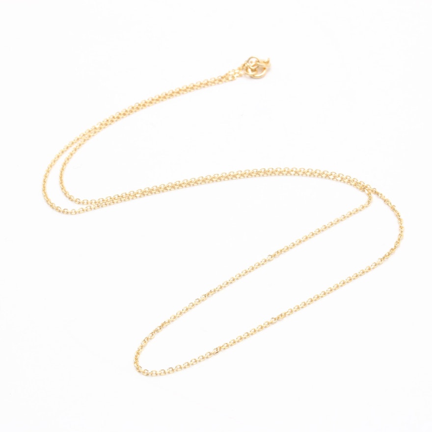 14K Yellow Gold Chain Necklace