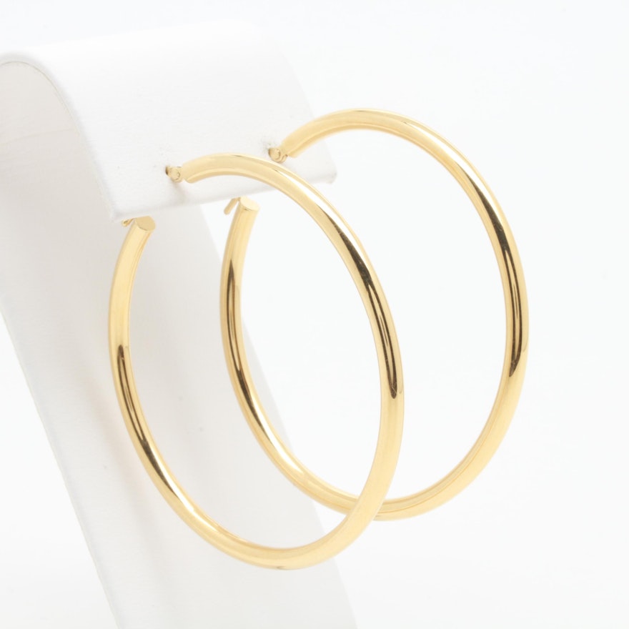 Milor 18K Yellow Gold Hoop Earrings