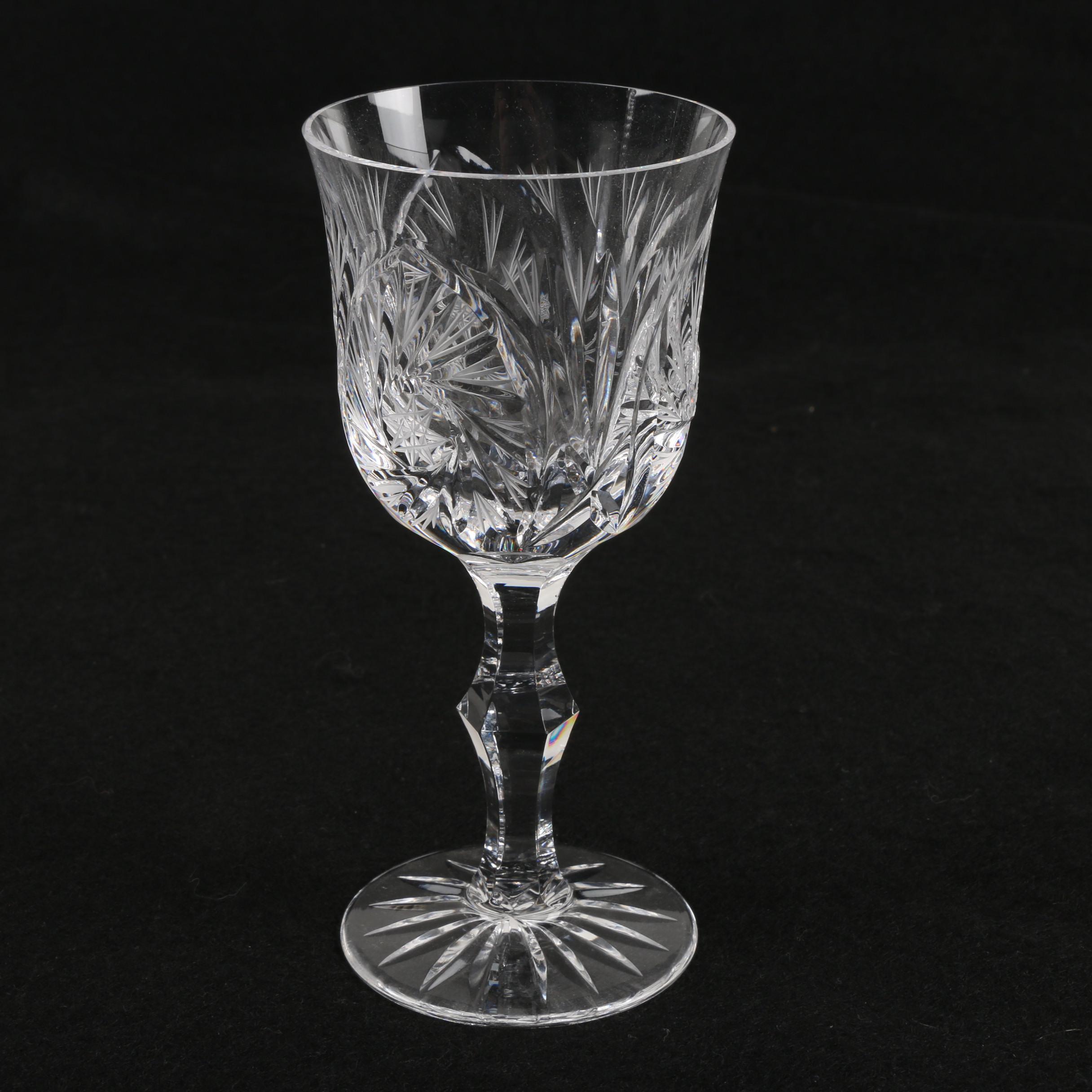 Buzz Starr Motif Crystal Decanter with Cordial Glasses