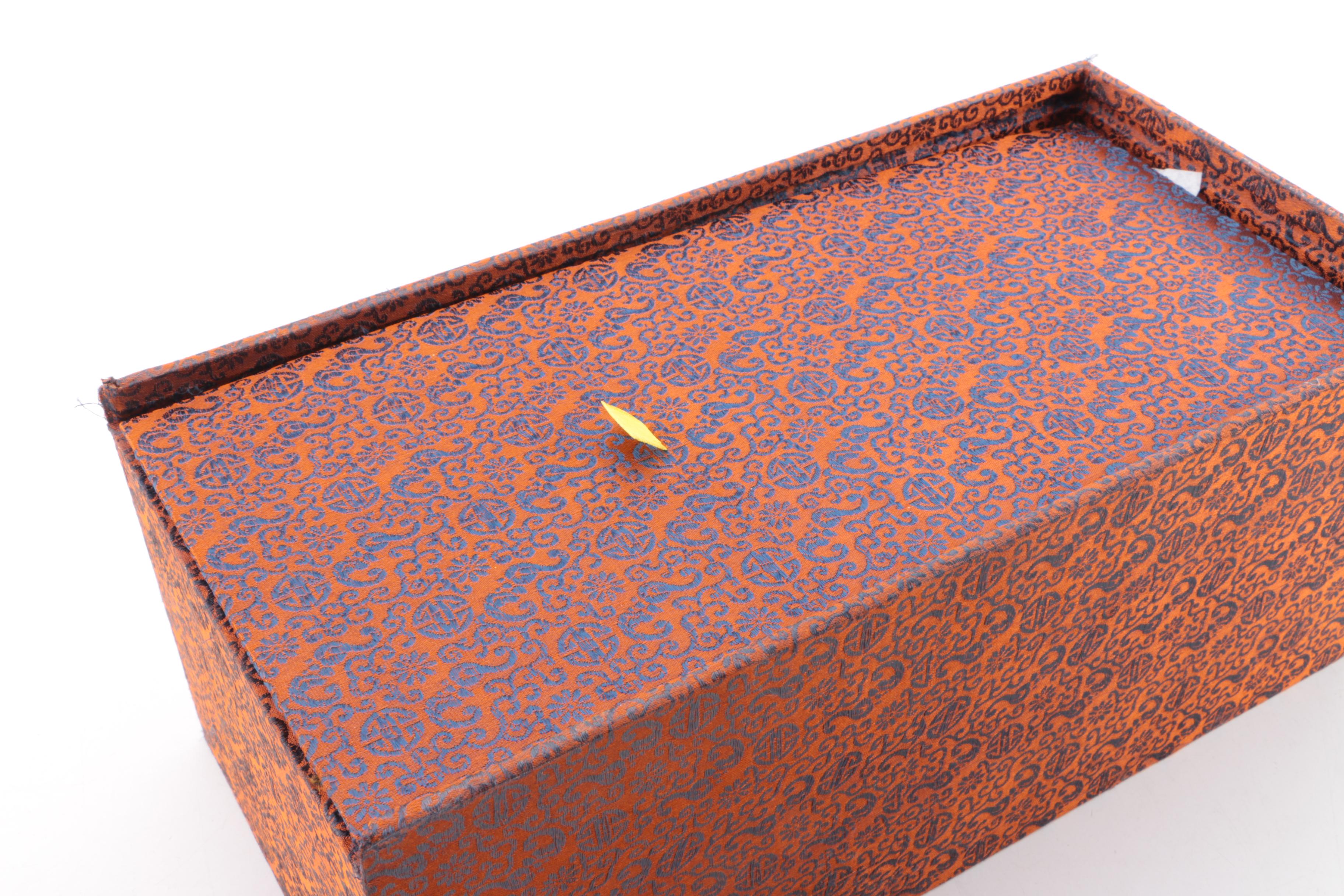 Chinese Porcelain Bud Vase and Decorative Box